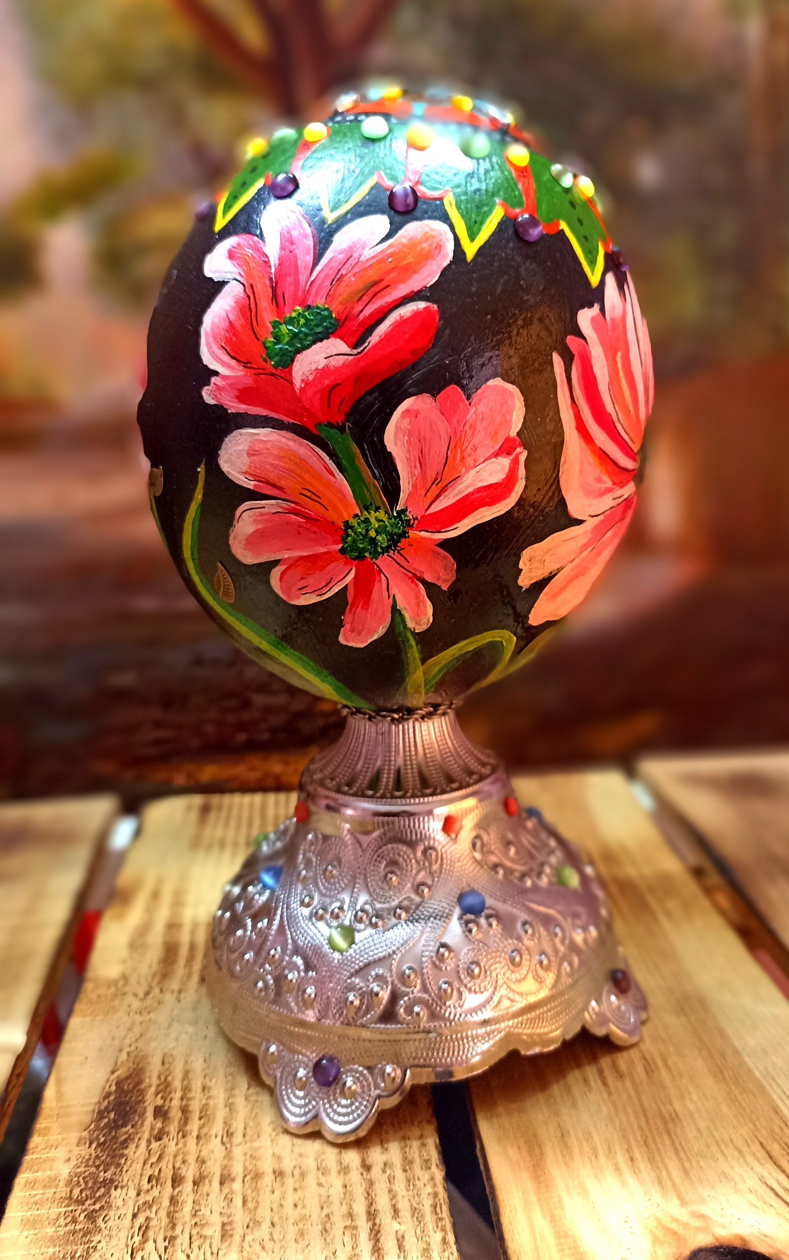 تخم شترمرغ نقاشی شده جذاب و کلکسیونی