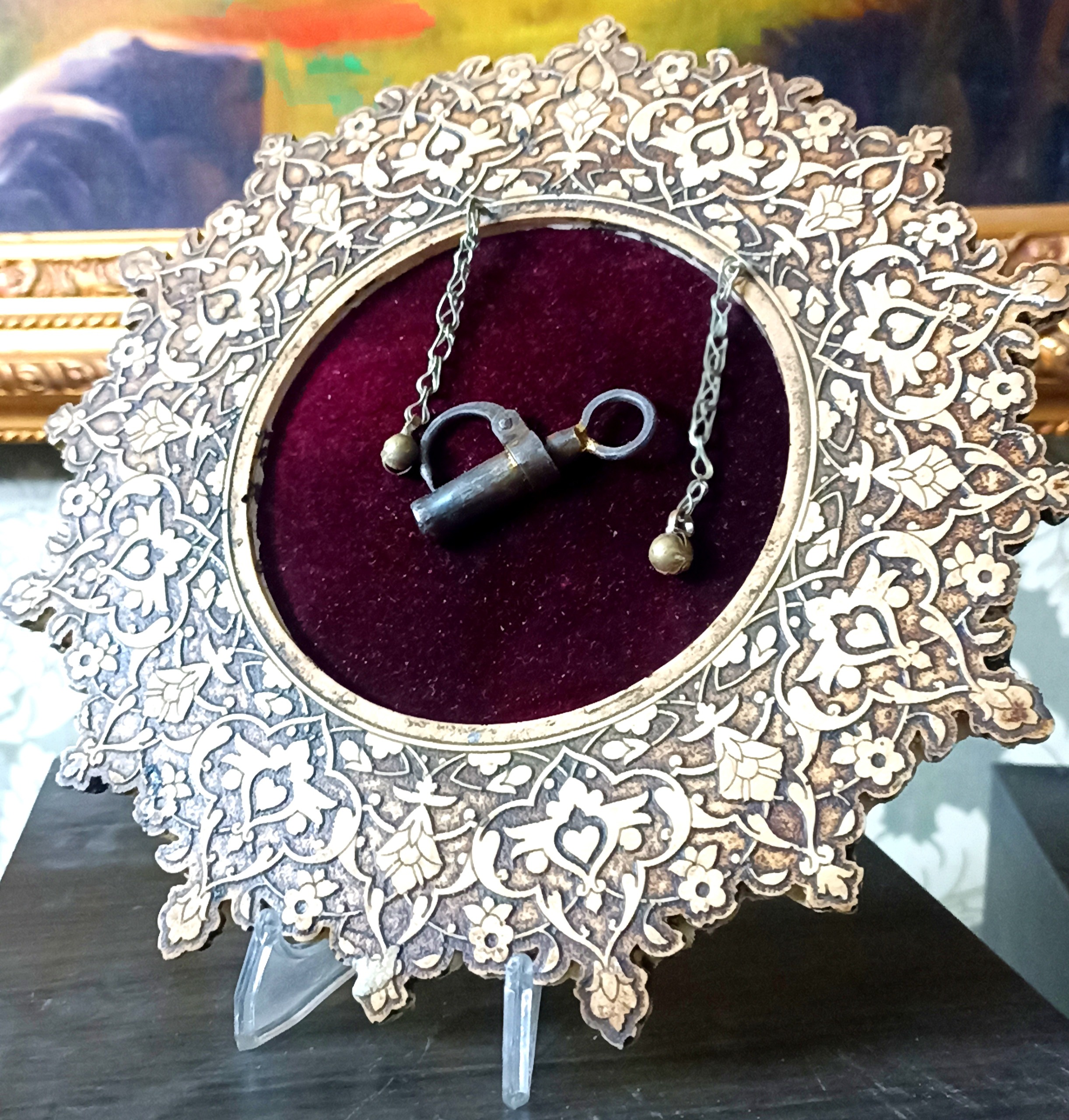 قاب جذاب قفل مینیاتوری قاجاری کلکسیونی