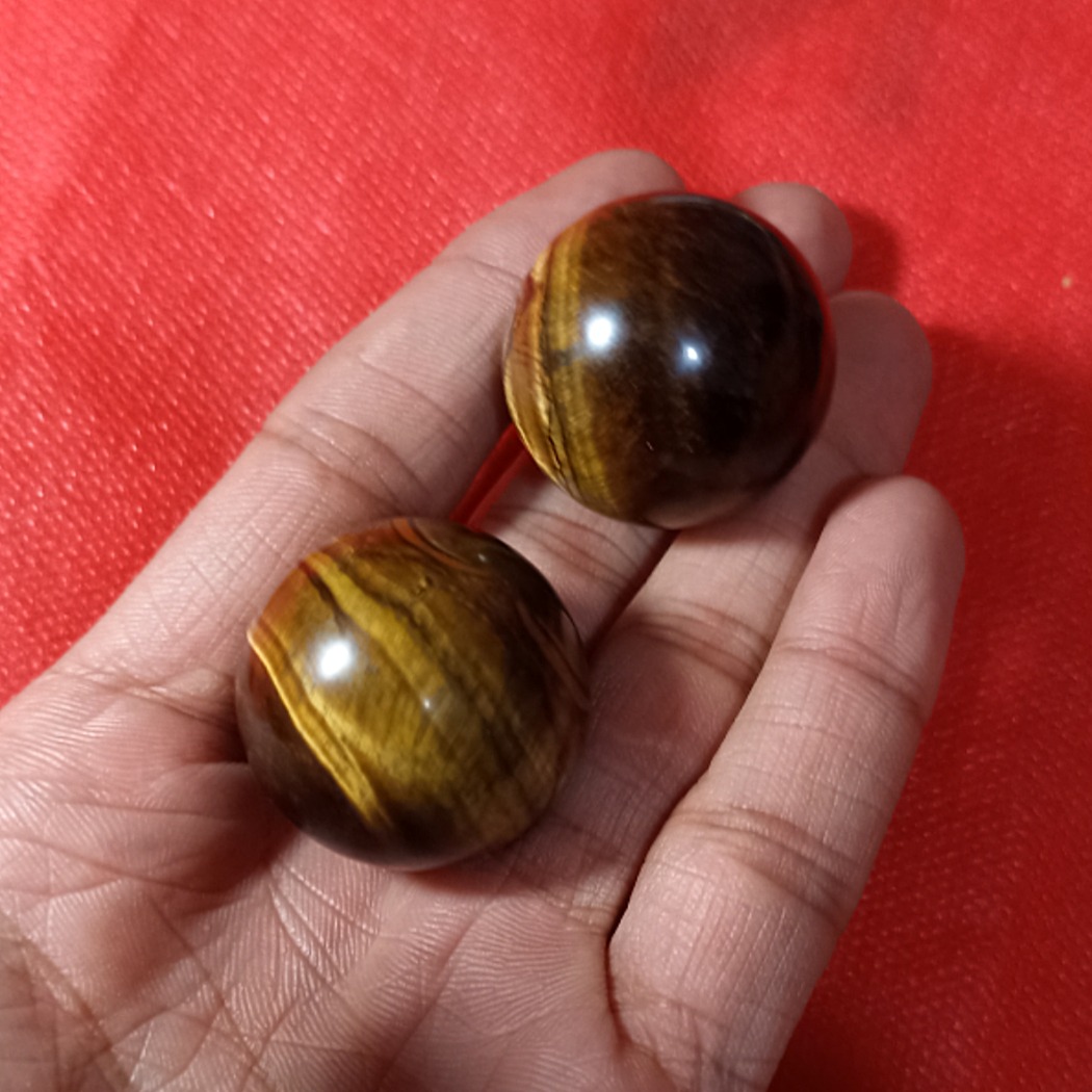 دو عدد گوی تایگر(چشم ببری) کلکسیونی