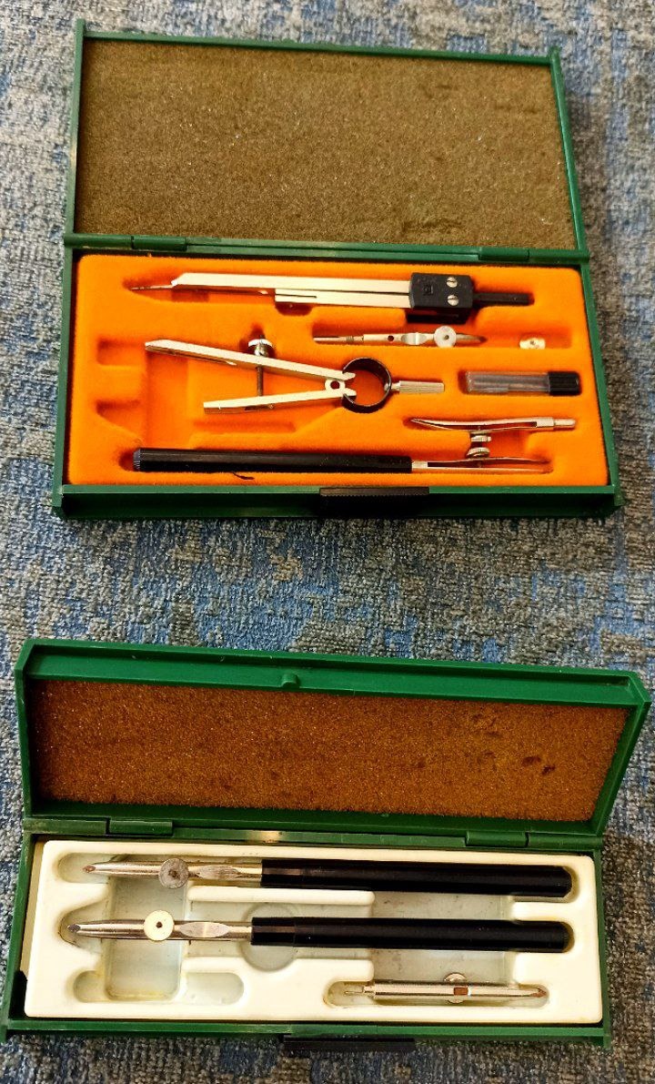 ست حرفه ای آنتیک پرگار کلکسیونی