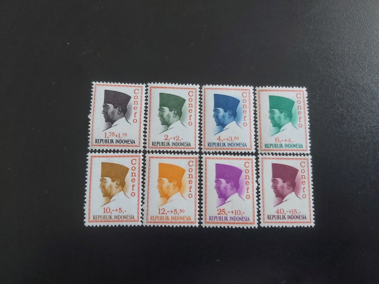 8 عدد تمبر باطل نشده اندونزی سال 1965