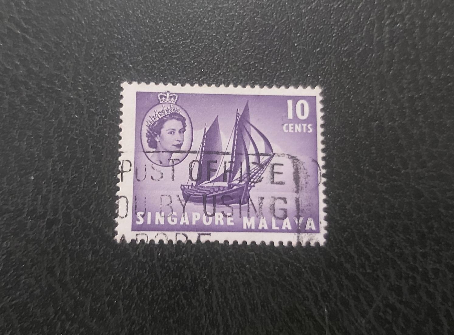 تمبر باطله سنگاپور مالایا سال 1955