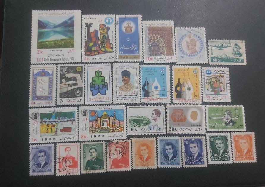 27 عدد تمبر باطله پهلوی