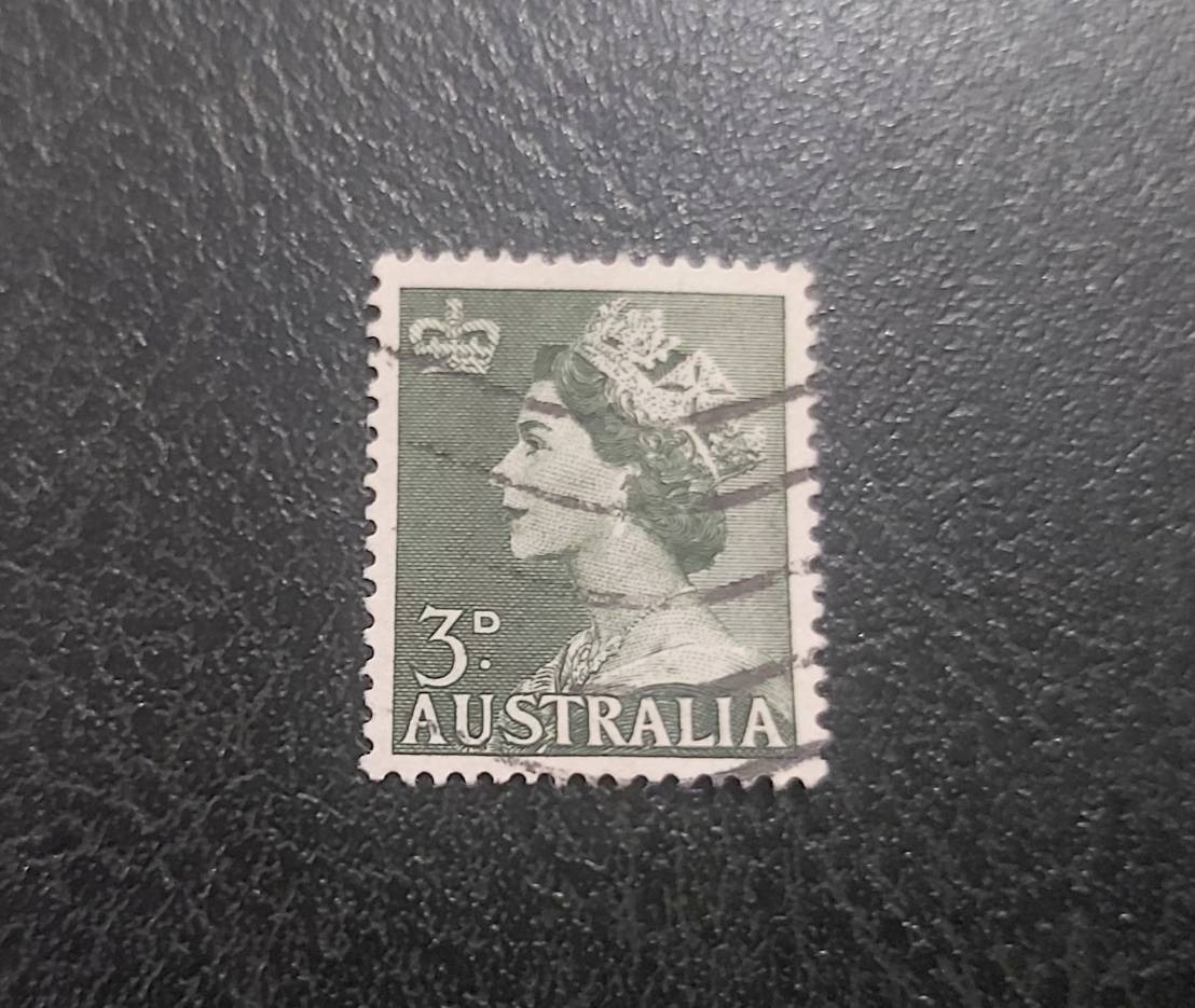 تمبر باطله استرالیا سال 1954 ملکه الیزابت