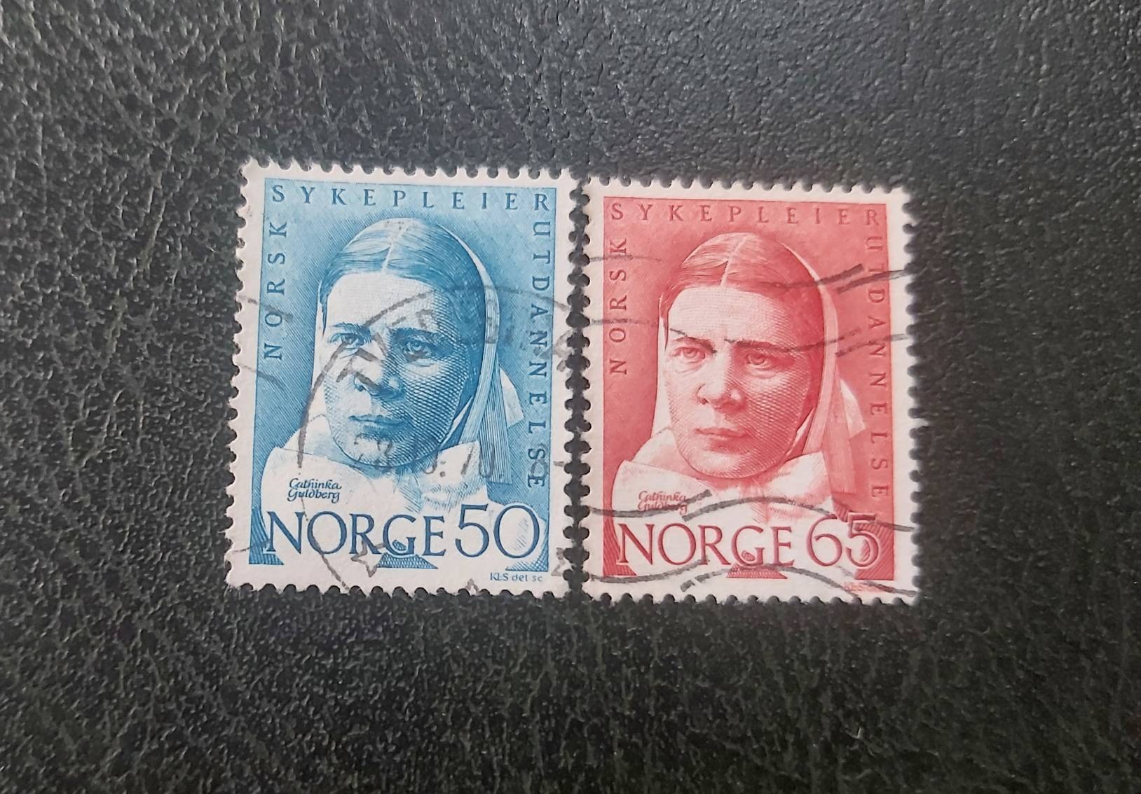 2 عدد تمبر باطله نروژ سال 1968