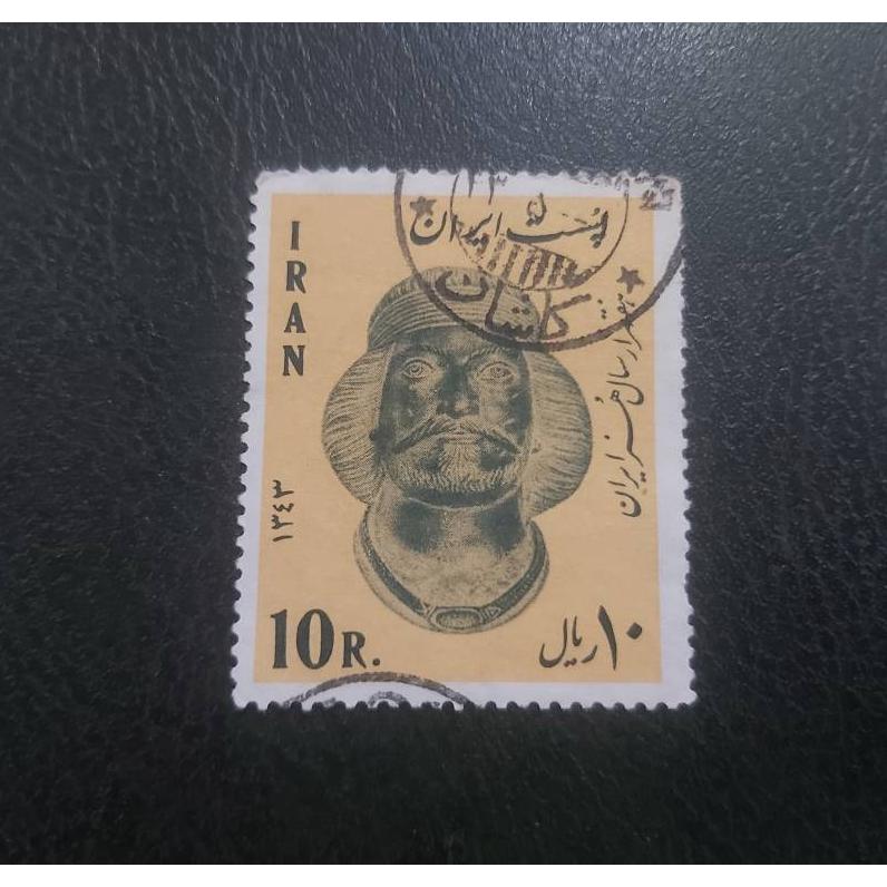 تمبر باطله پهلوی سال 1343 مهر شهر کاشان