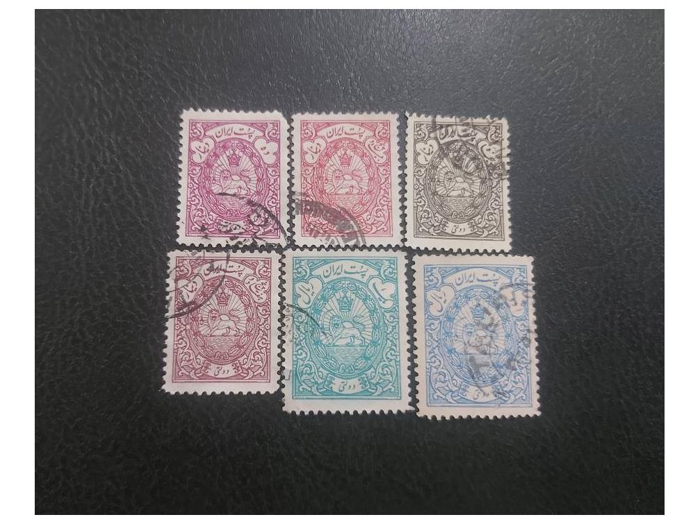 6 عدد تمبر باطله دولتی رضاشاه کتاب260/000ت