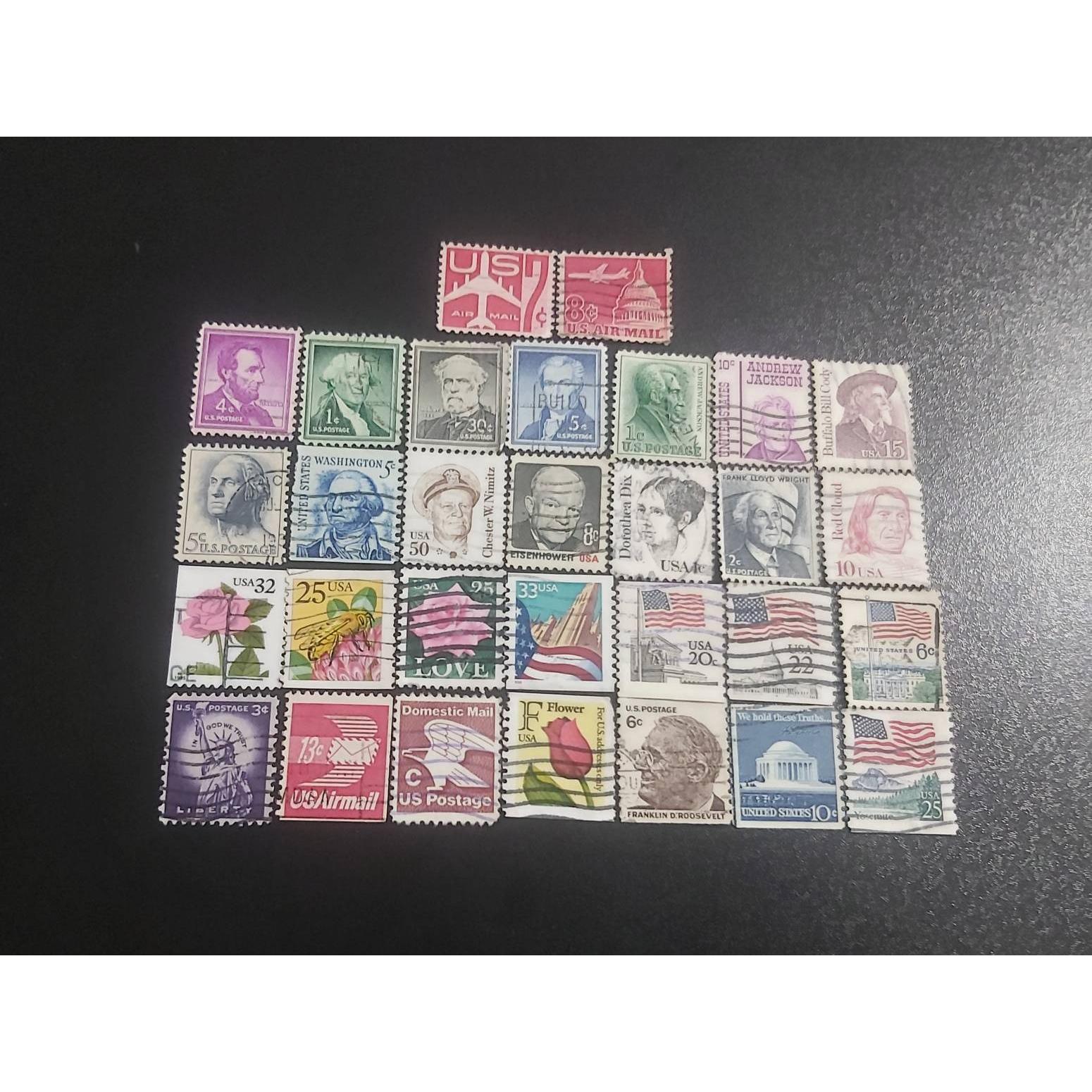 30 عدد تمبر باطله آمریکا