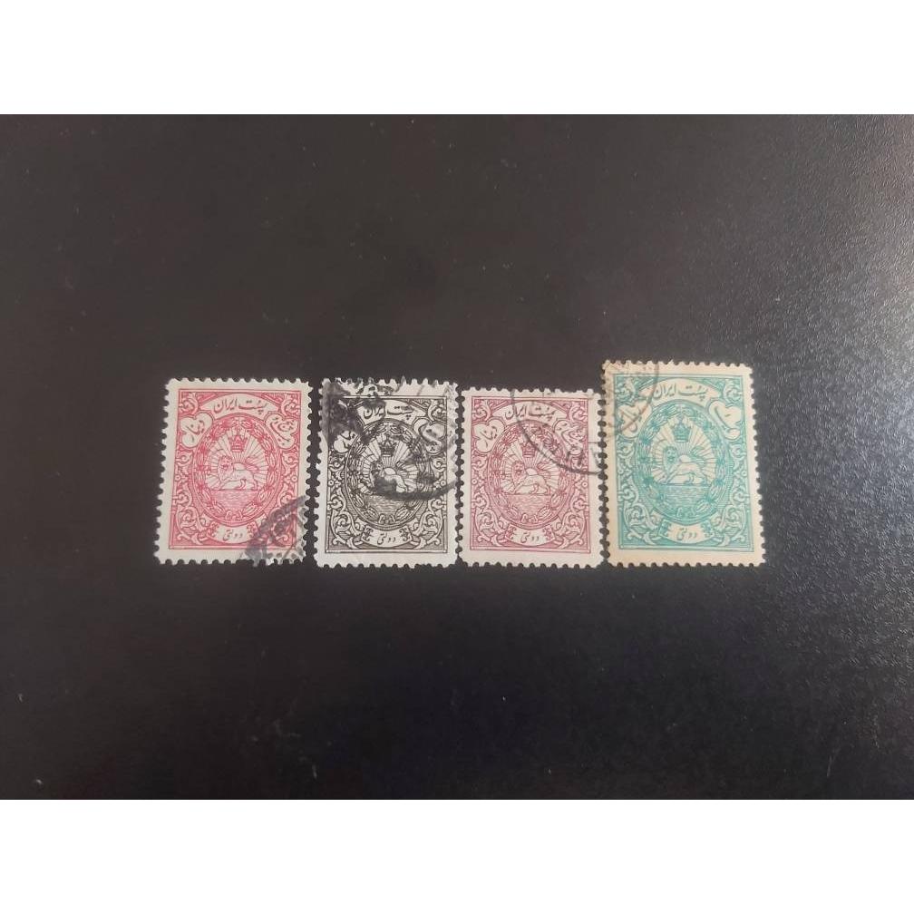4 عدد تمبر باطله رضاشاه کتاب150/000ت