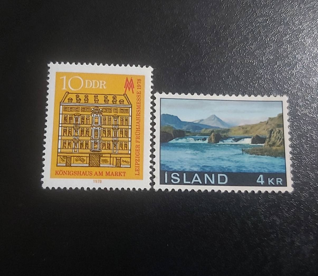 2 عدد تمبر باطل نشده آلمان و ایسلند