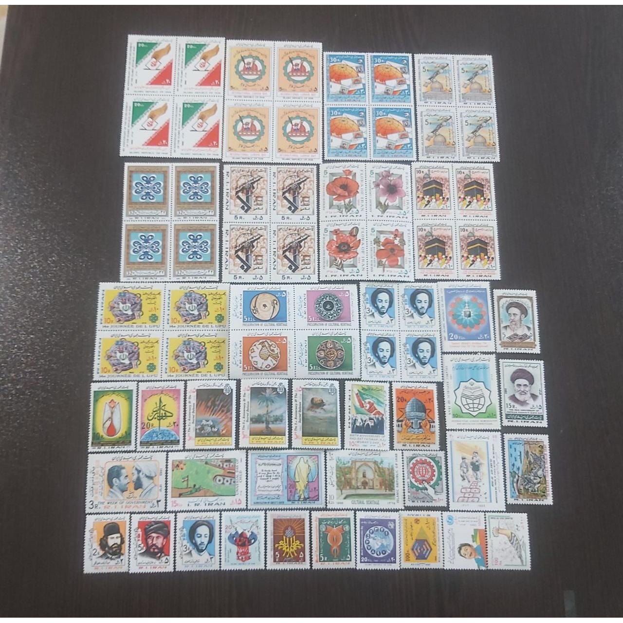 72 عدد تمبر باطل نشده جمهوری