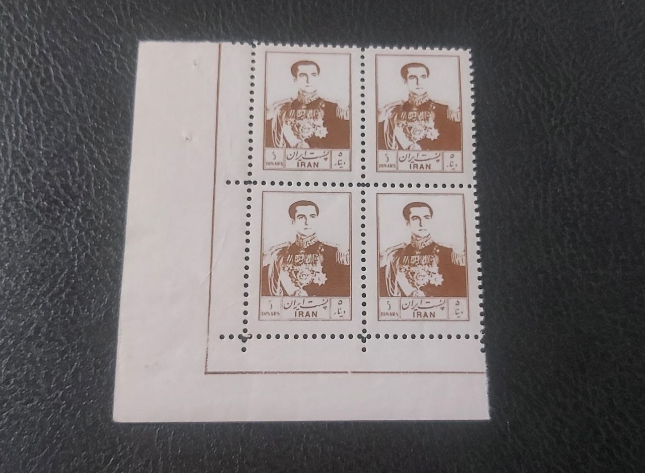 بلوک تمبر باطل نشده پهلوی سال 1334