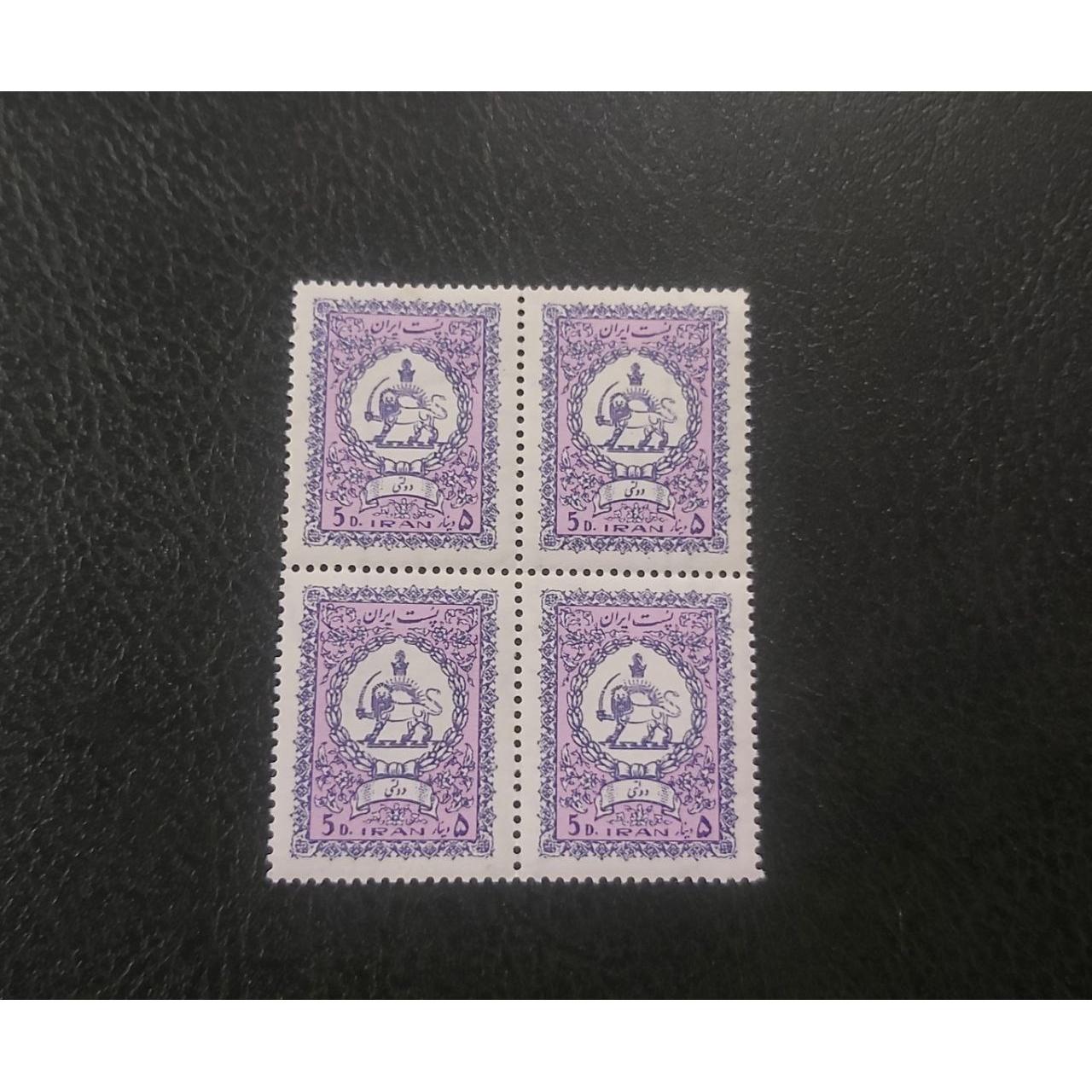 بلوک تمبر باطل نشده پهلوی سری دولتی