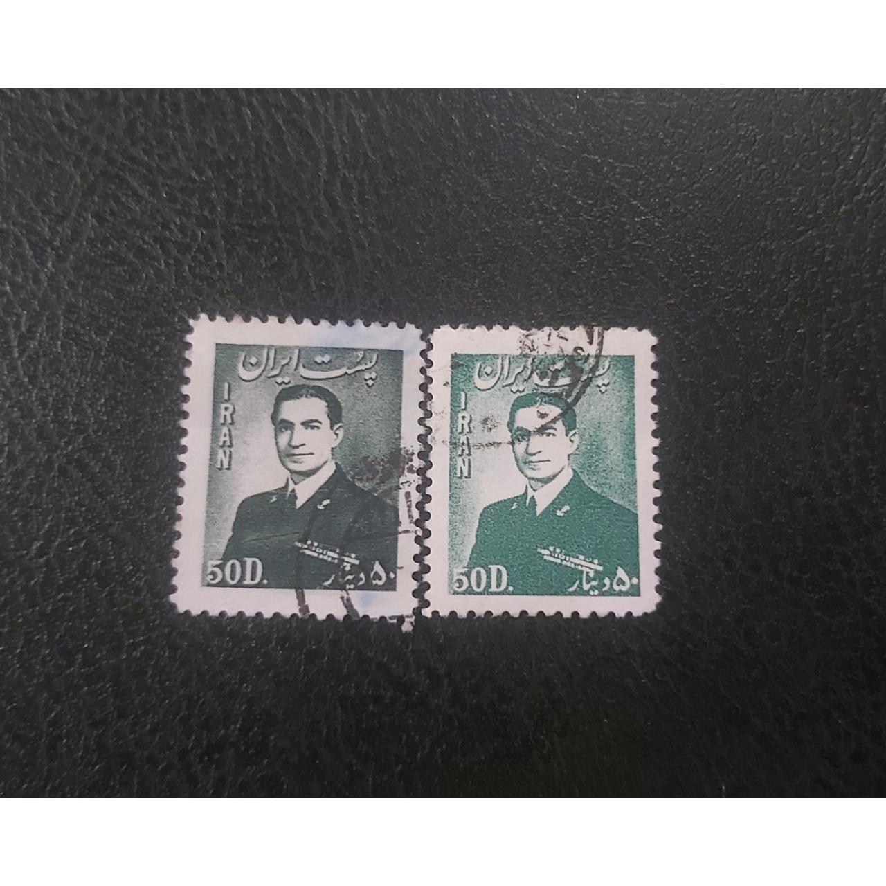 2 عدد تمبر باطله پهلوی 1330 کتاب36/000ت