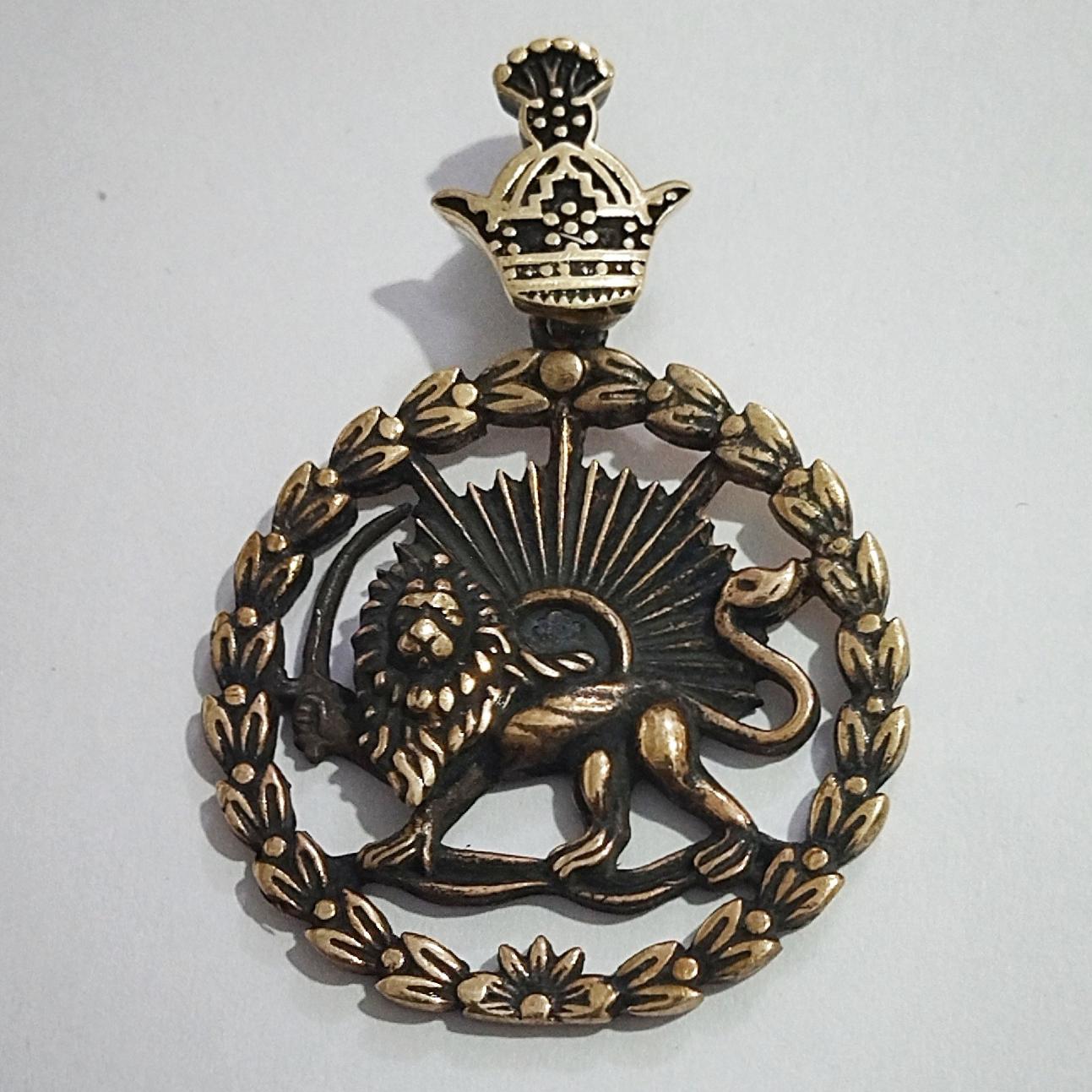 اویز طلاروس مصور شیروخورشید