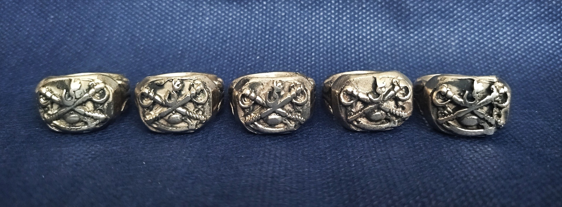 پنج عددانگشتر منقش به یاعلی