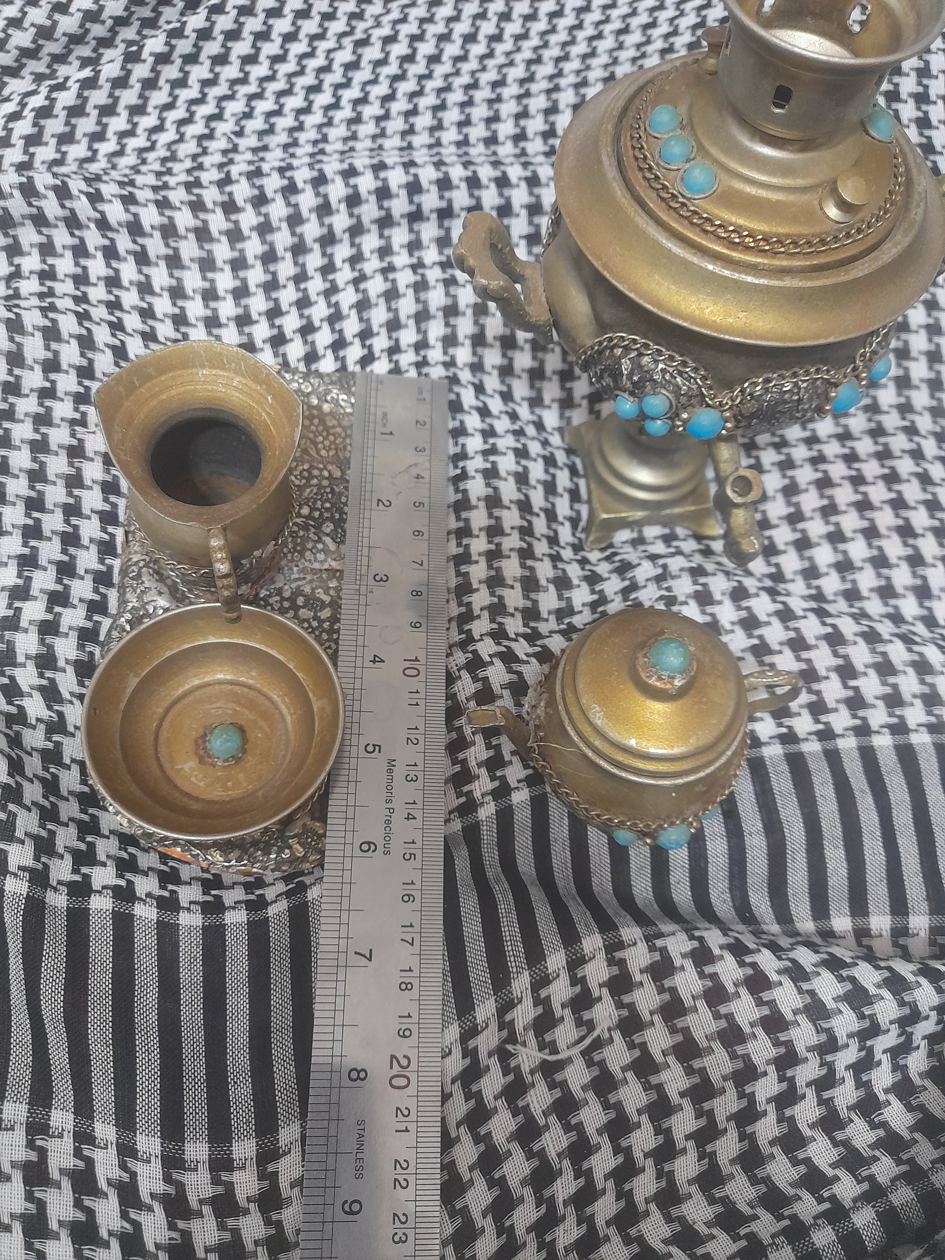 ست دکوری سماور برنجی