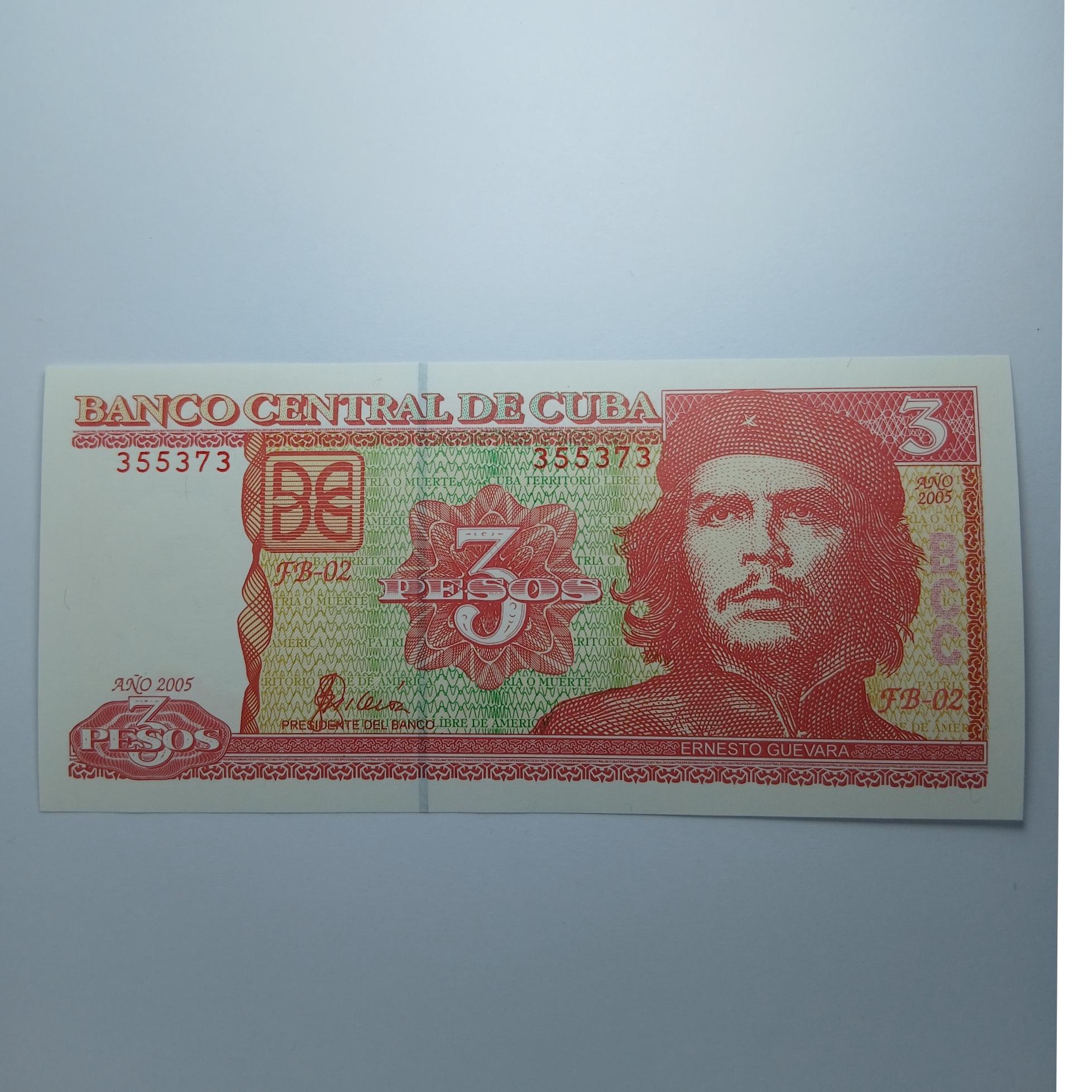 اسکناس کوبا اسکناس 3 پزو کوبا (ارنست چگوارا)
