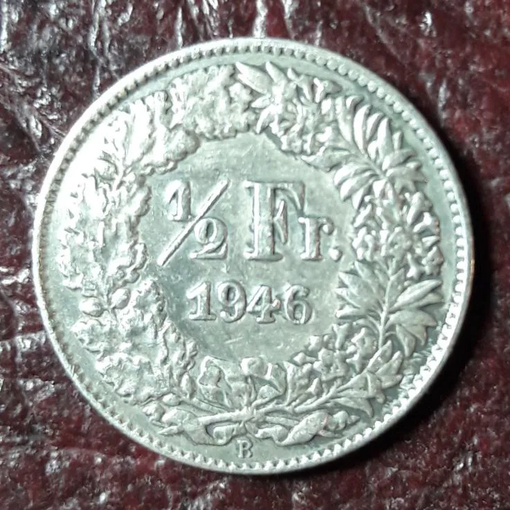 سکه نقره (نیم) 1/2 فرانک سوئیس (1946 میلادی)