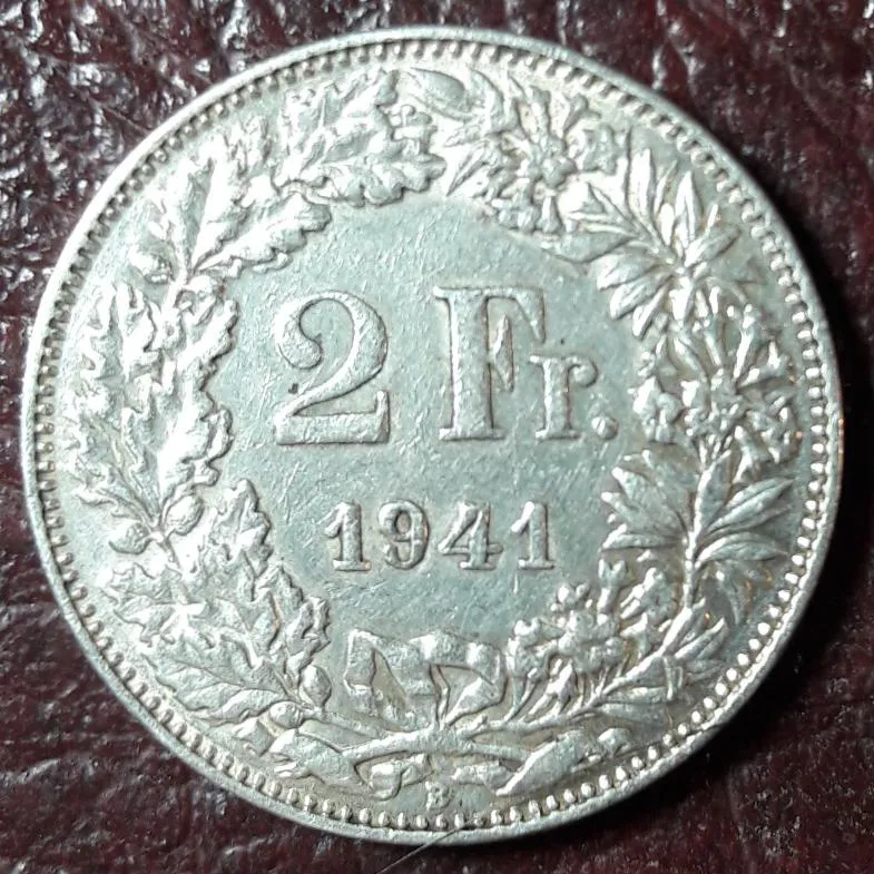 سکه نقره دو فرانک سوئیس (1941 میلادی)