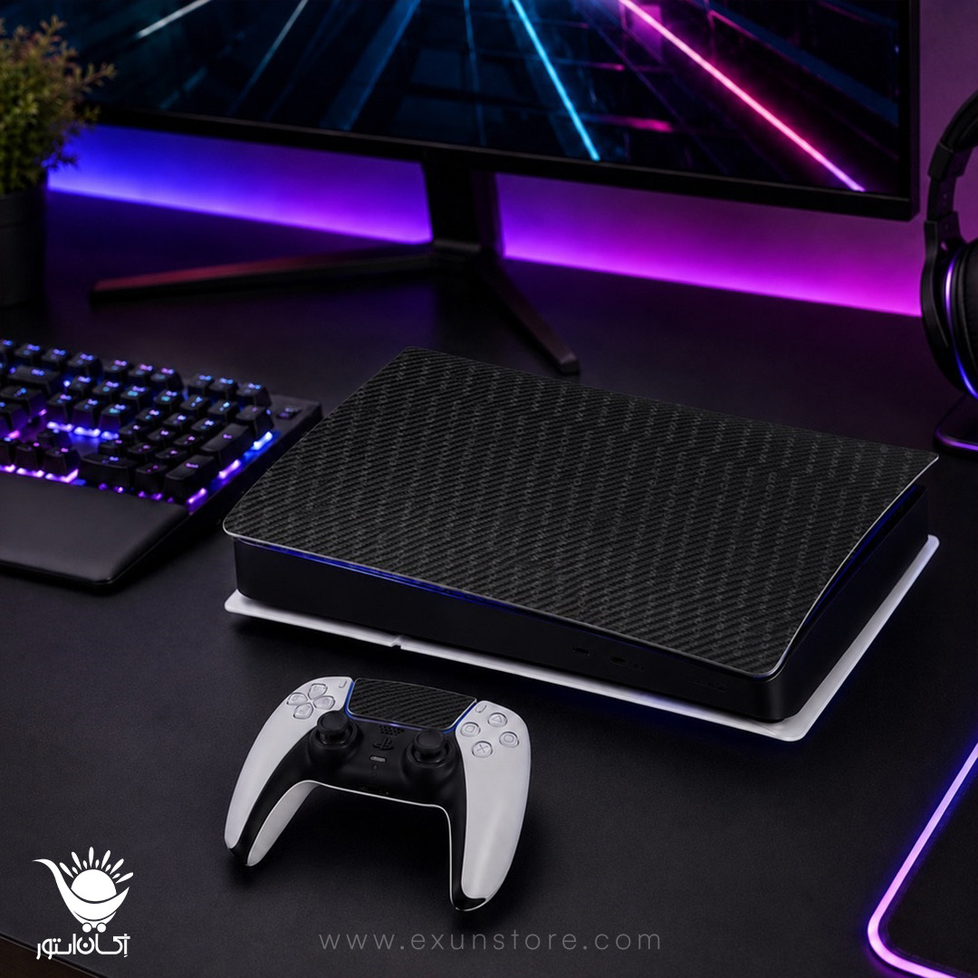 برچسب کنسول بازی پلی استیشن 5 Carbon black