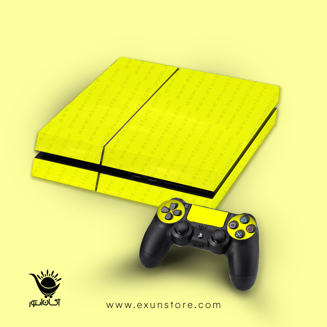 برچسب کنسول بازی پلی استیشن 4 FAT مدل yellow