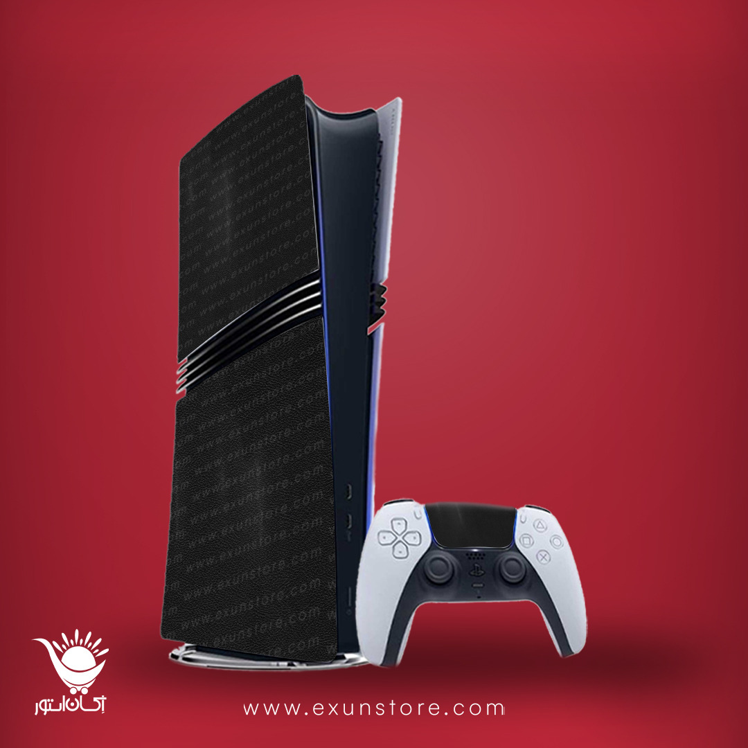 برچسب کنسول بازی پلی استیشن 5 pro چرم مشکی