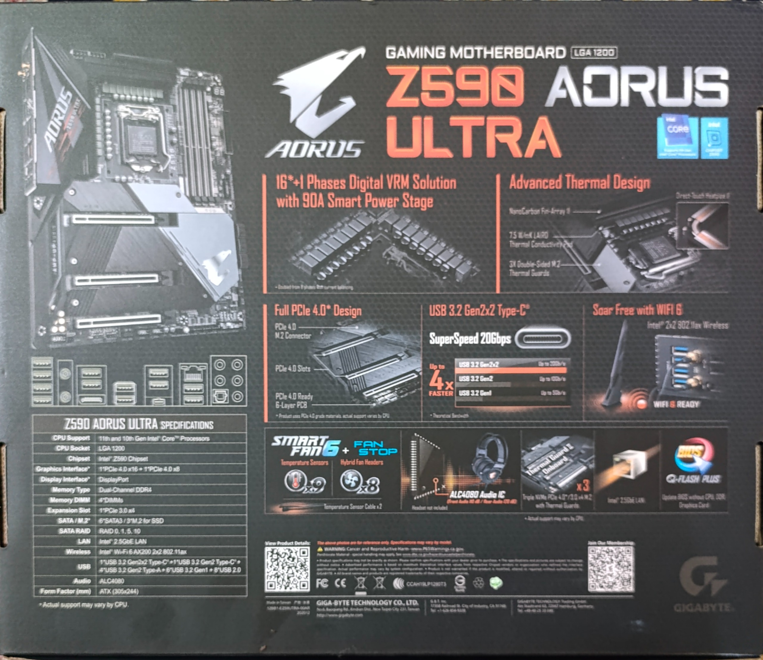 مادربرد Z590 aorus ultra