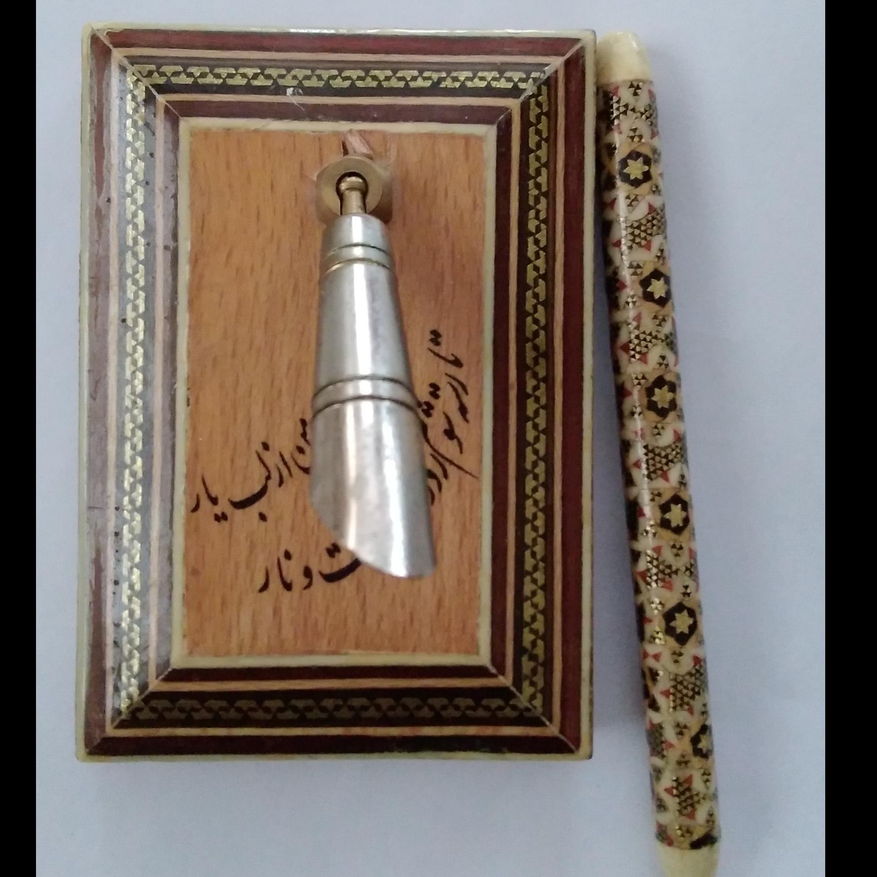 جا خودکاری چوبی خاتم کاری همراه خودکار