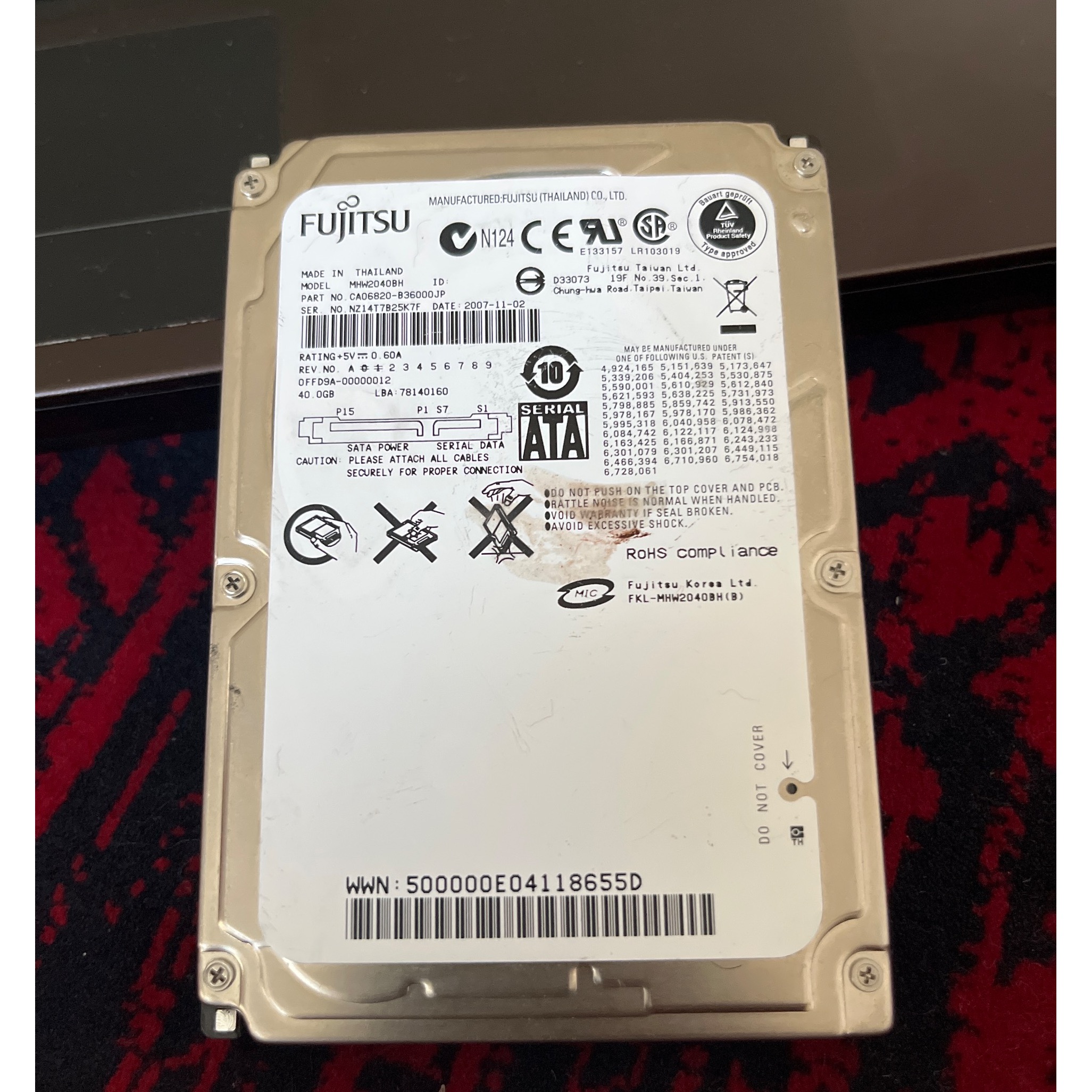 هارد 40gb لپ تاپی