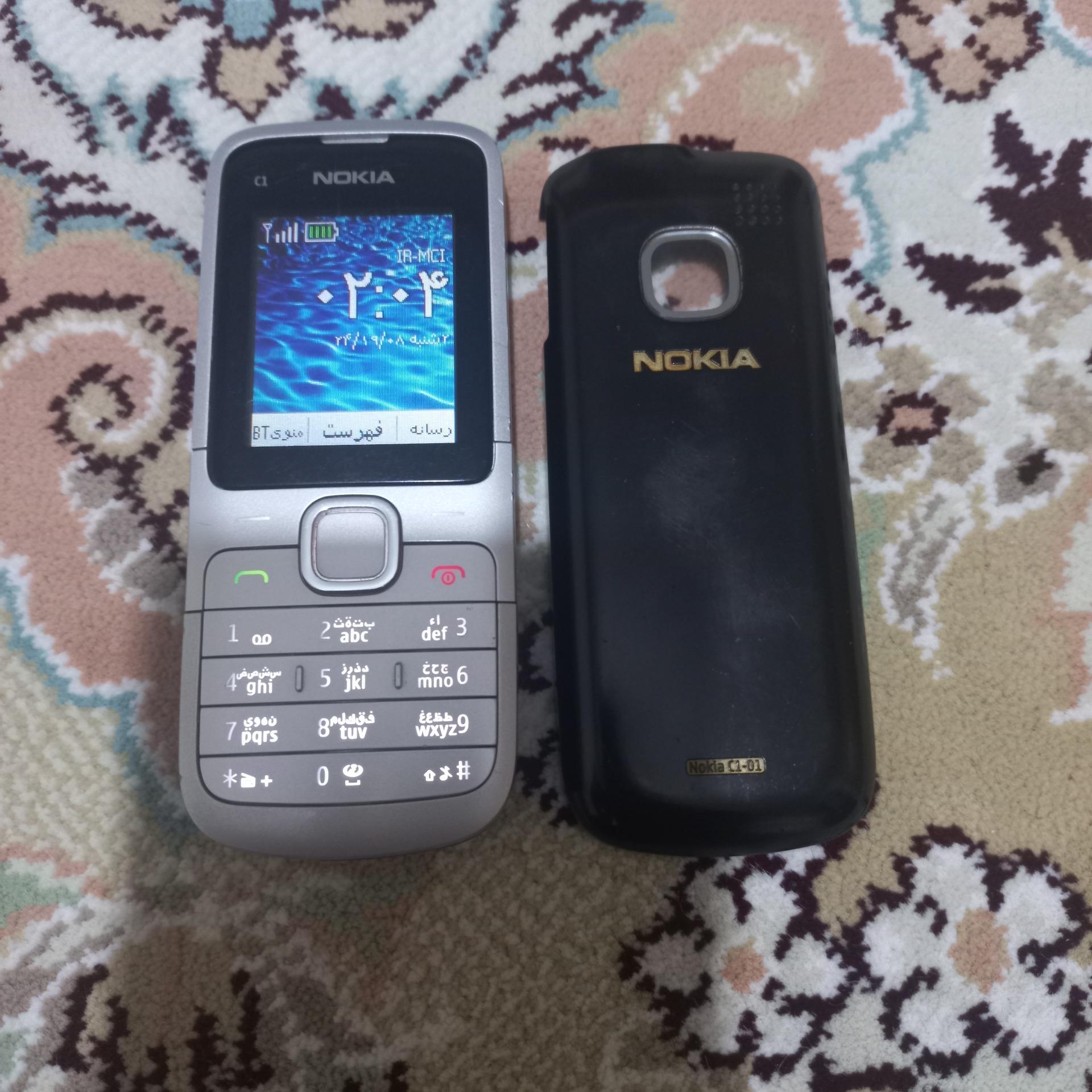 گوشی نوکیامدل c1قاب فابریک درحدنو