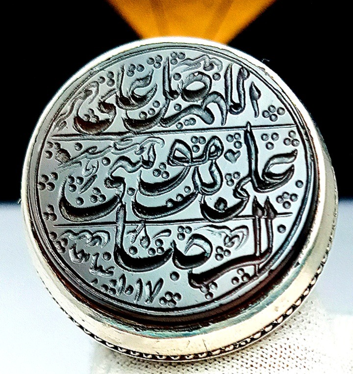 انگشتر نقره جزع یمنی دستساز