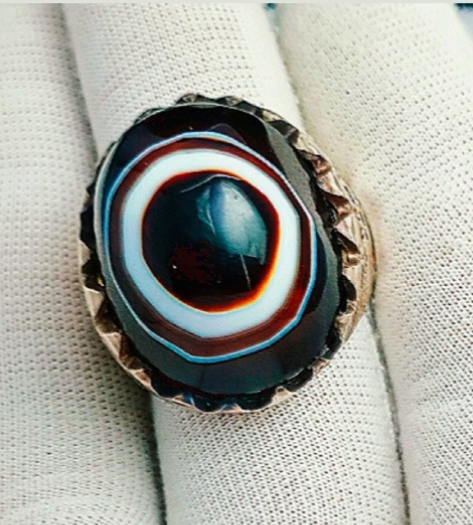 انگشتر باباقوری کلوخه طبیعی