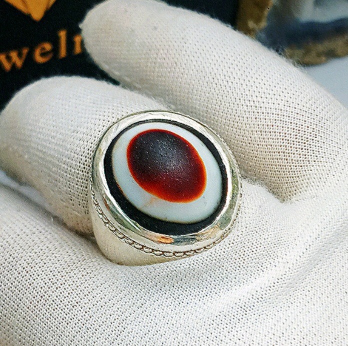 انگشتر نقره باباقوری ویژه 3پوست