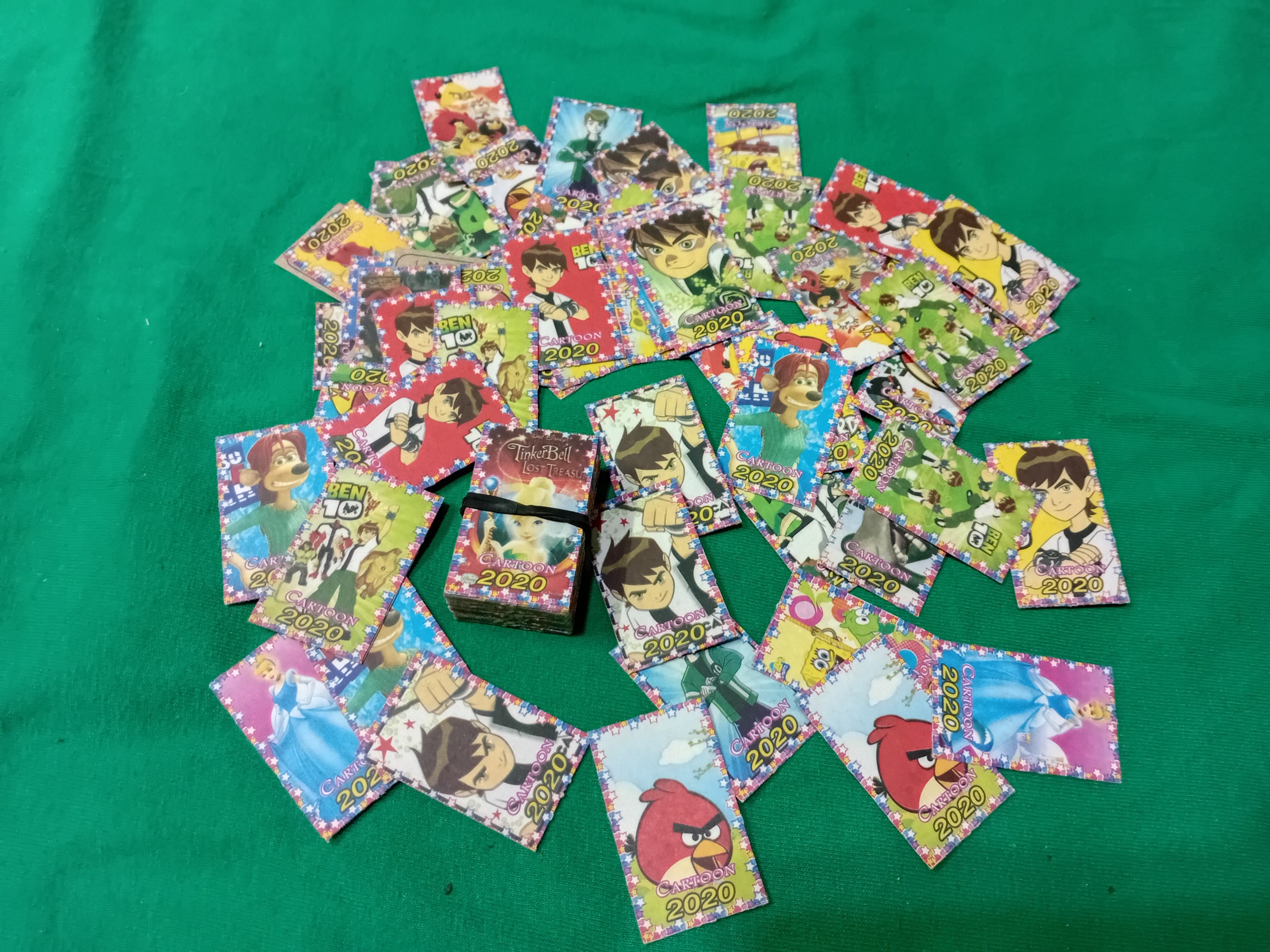 بسته 100 عددی کارت بازی کارتونی کمیاب قدیمی