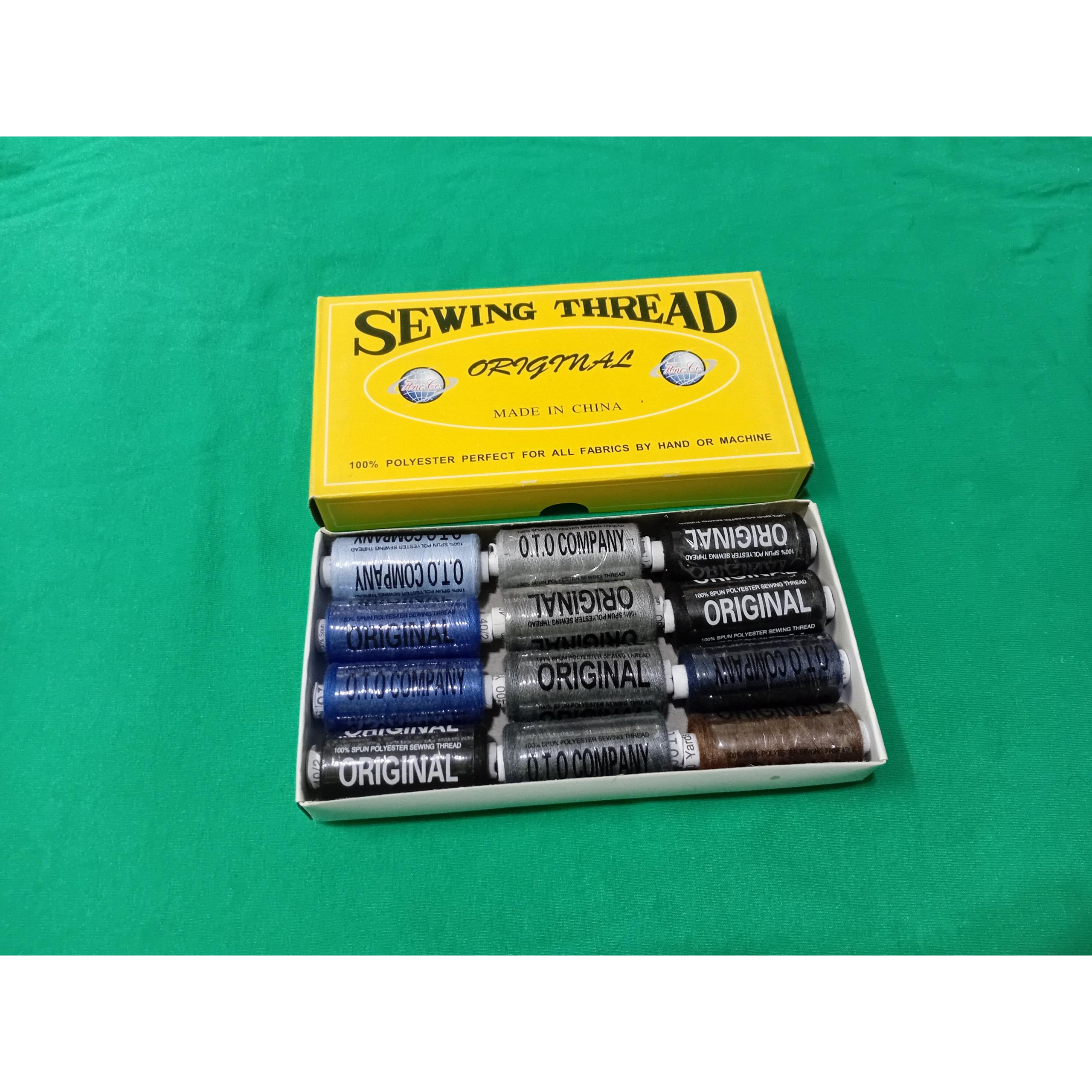 مجموعه نخ های رنگی تیره اورجینال بسته 12 عددی