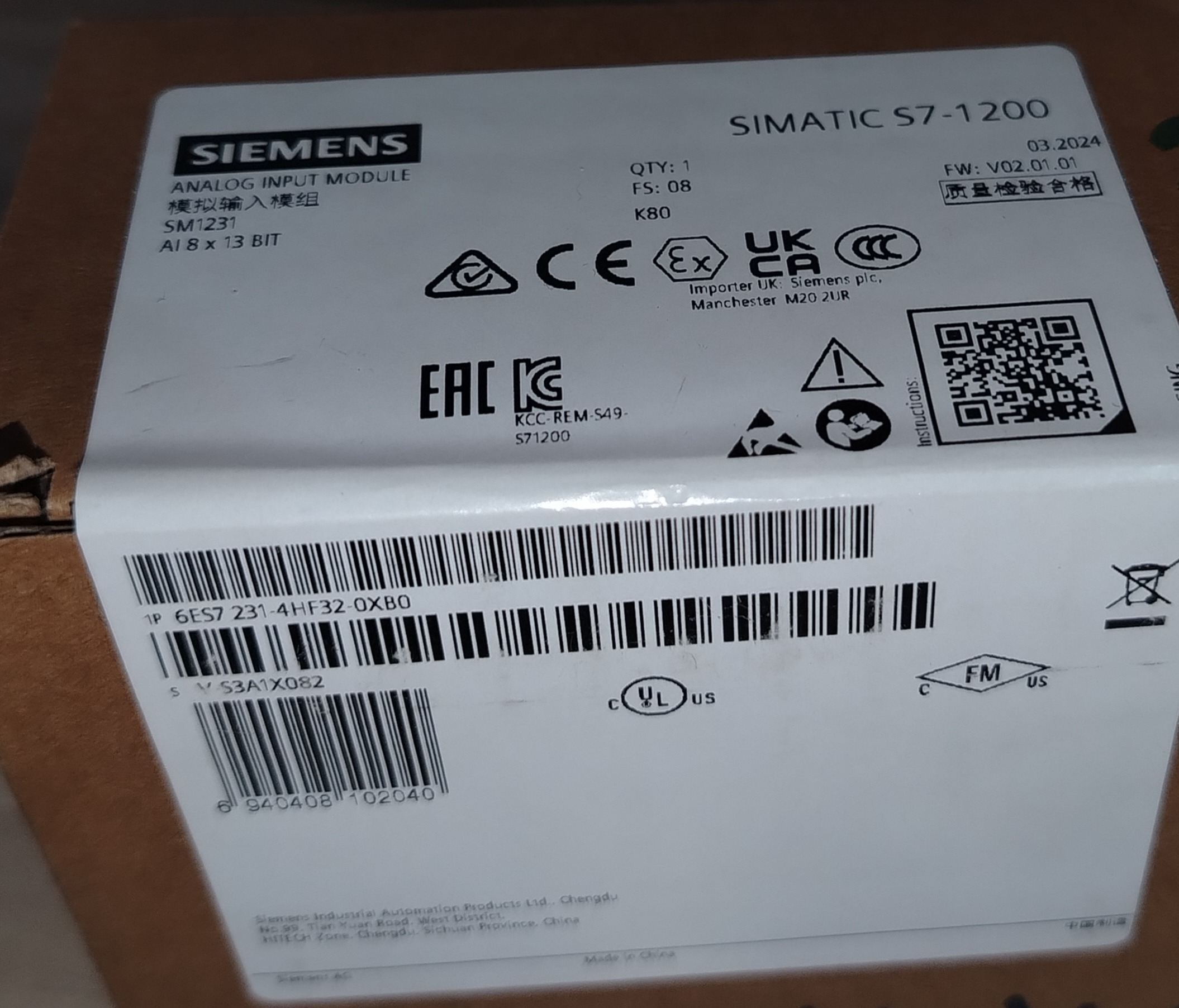 SM 1231, 8 AI 13bit کارت