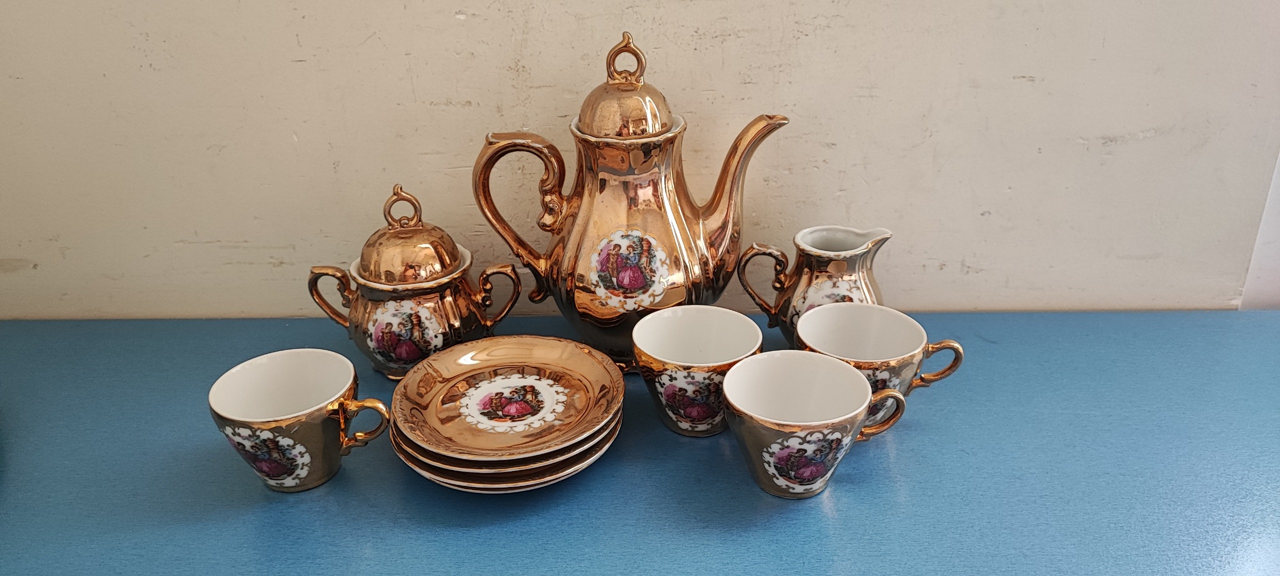 سرویس قهوه خوری طلاکوب دنسی ژاپن