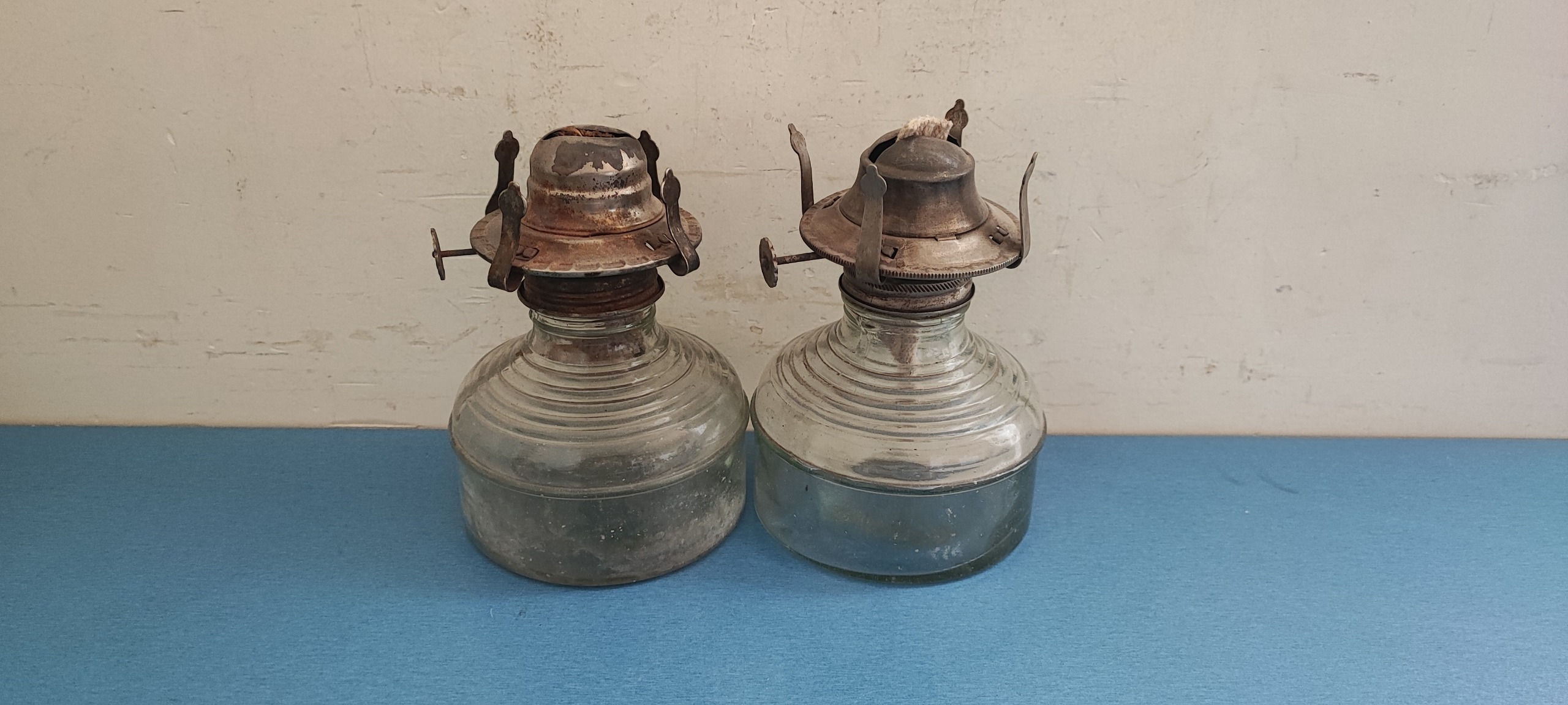 جفت چراغ گردسوز نفتی قدیمی