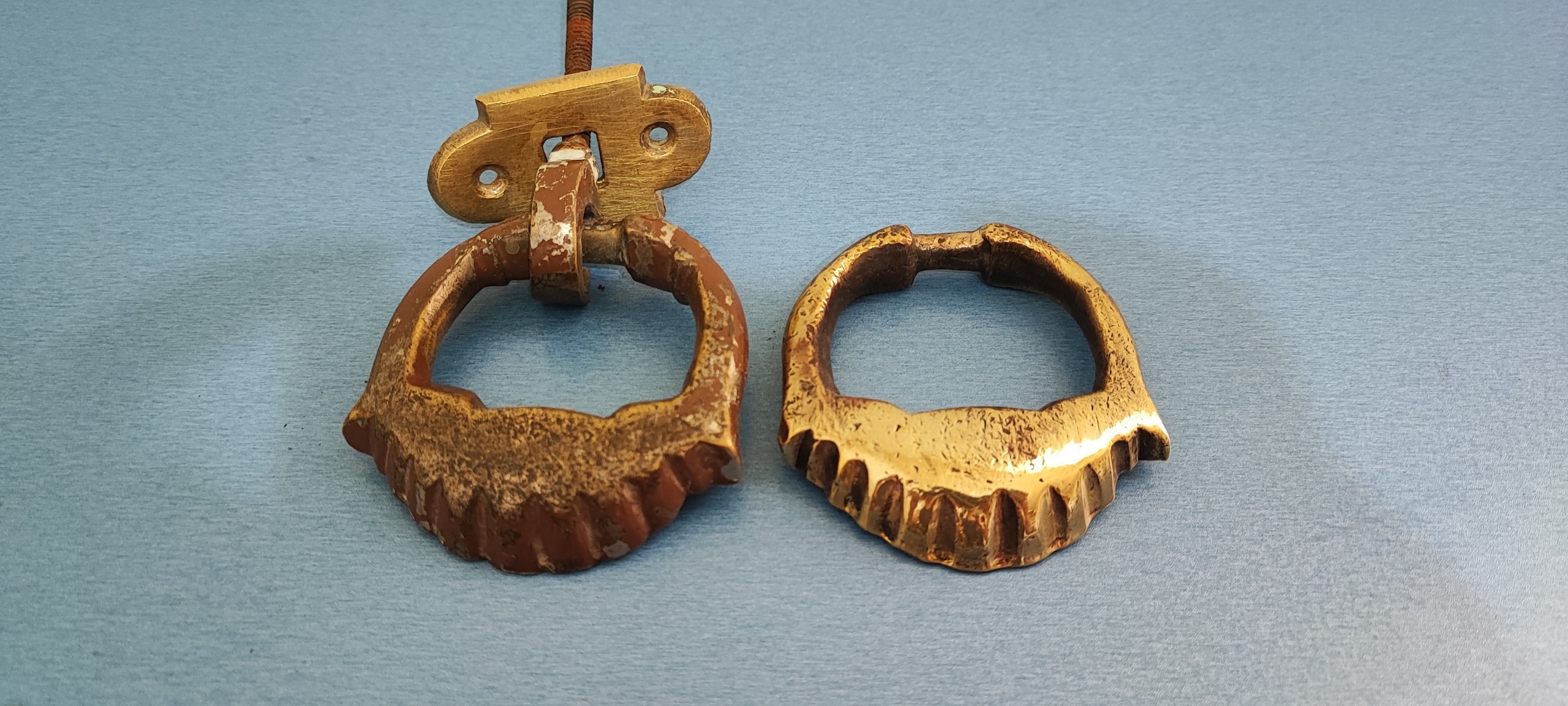 جفت درکوب برنجی قدیمی و دستساز