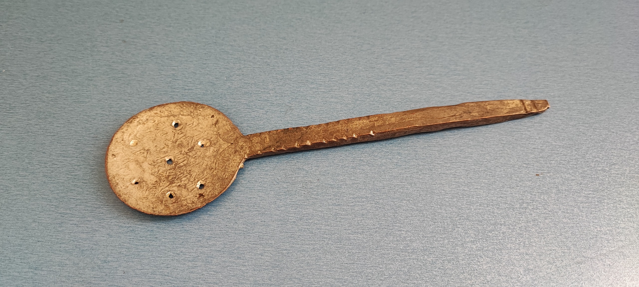 کفگیر مسی کوچک قاجاری