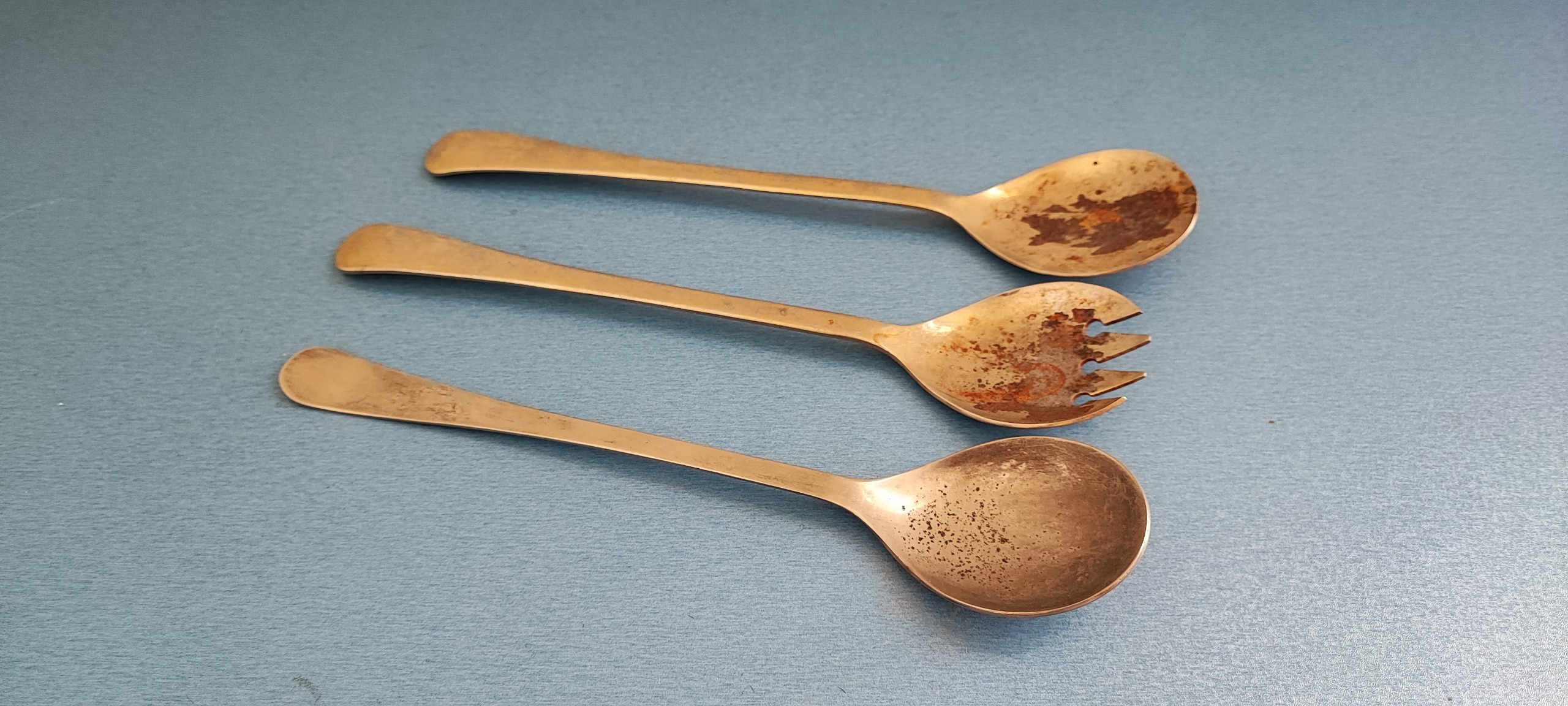 سه عدد قاشق و چنگال بزرگ ساخت ایتالیا