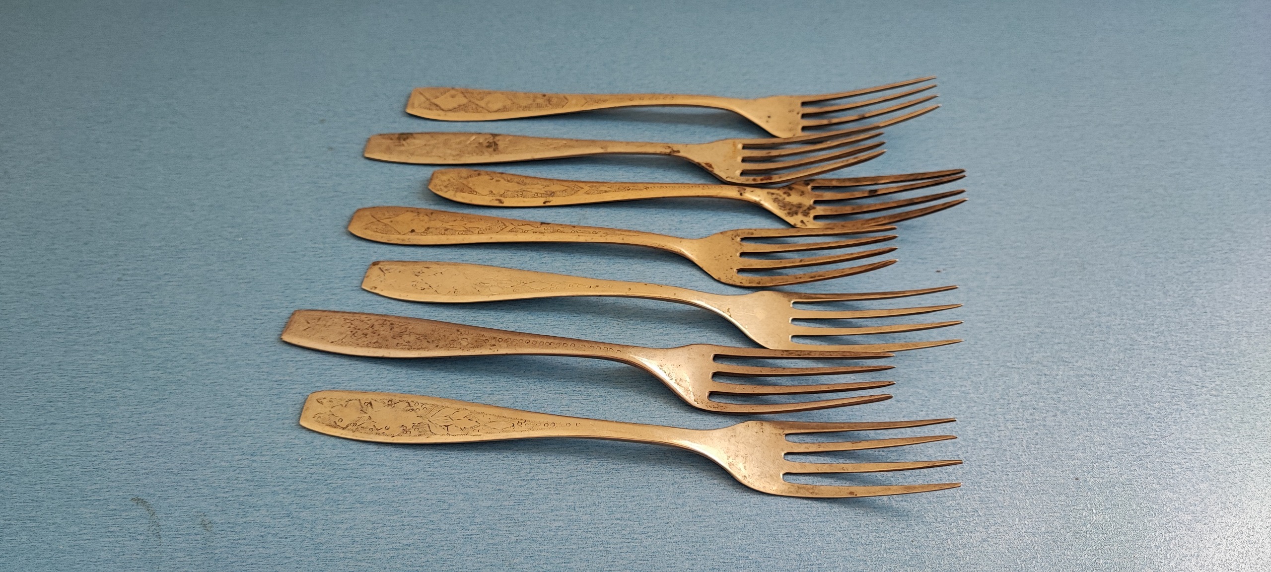 7 عدد چنگال ورشو قدیمی و دستساز