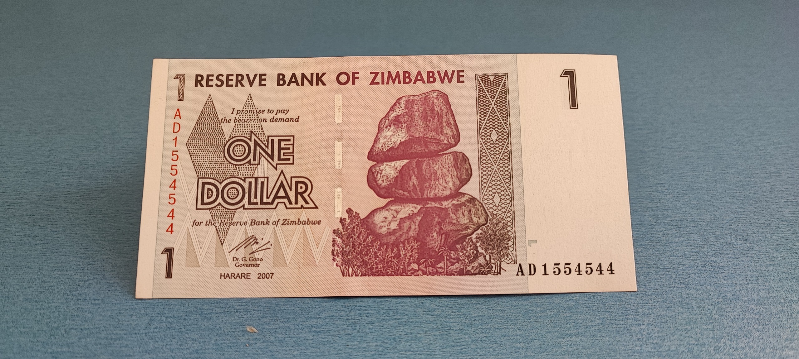 تک اسکناس یک دلار زیمباوه