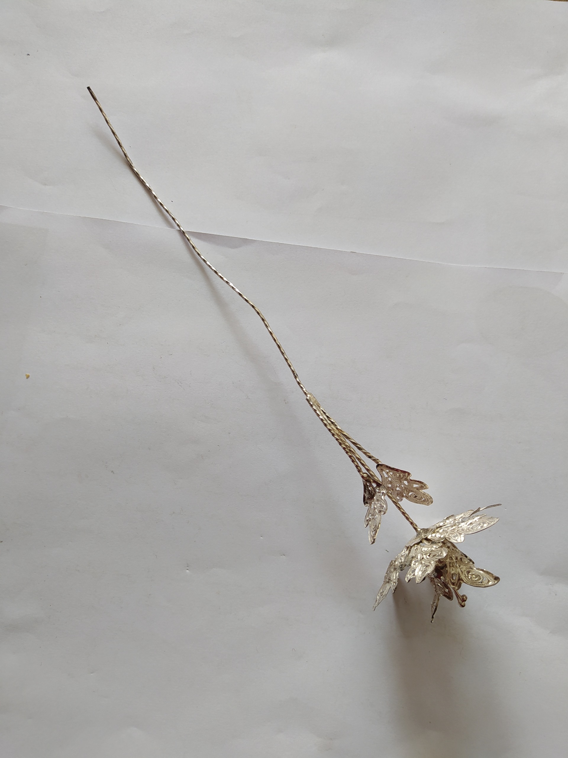 شاخه گل تمام نقره اصل تضمینی