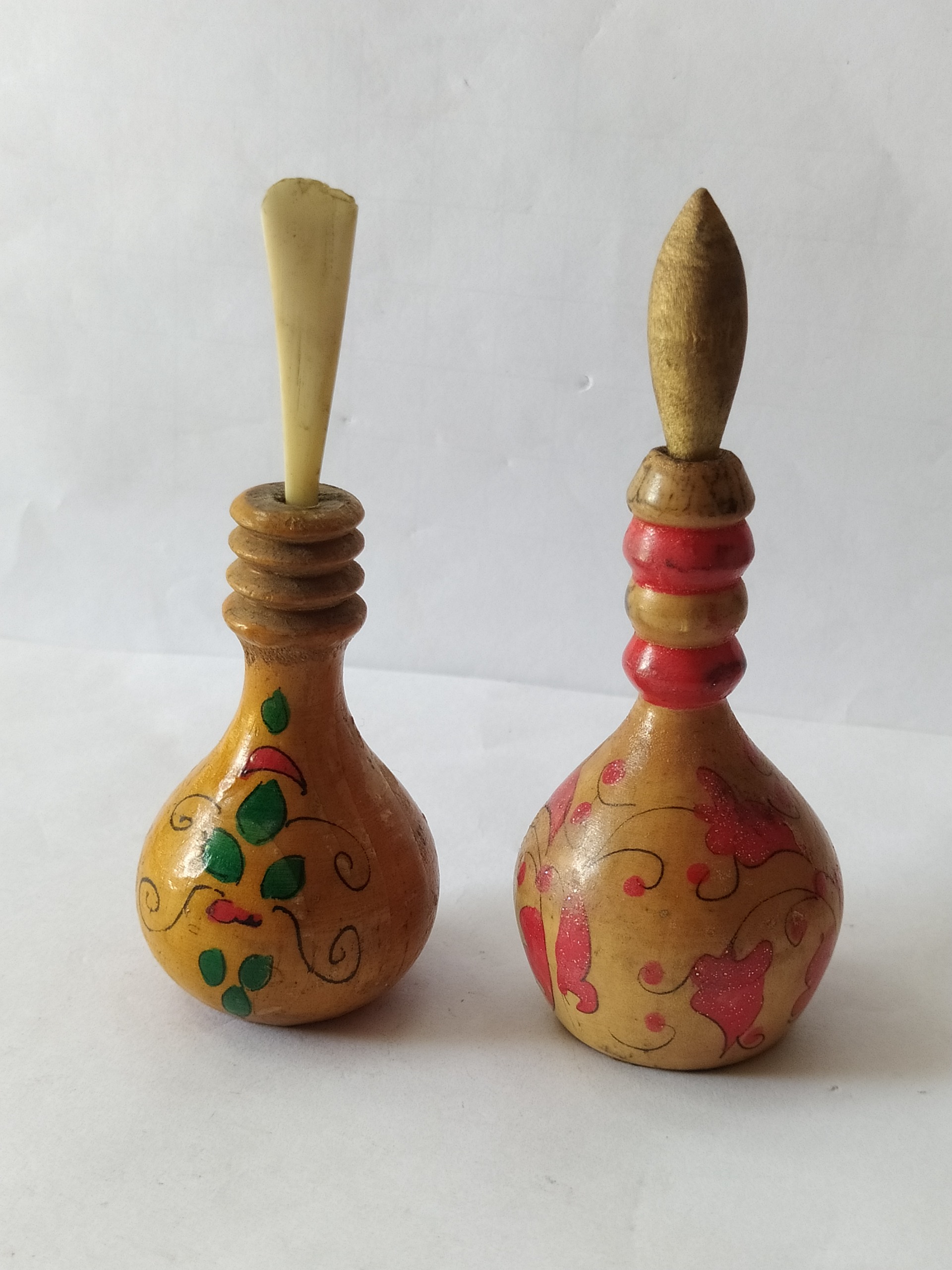 دو عدد سرمه دان قدیمی چوبی