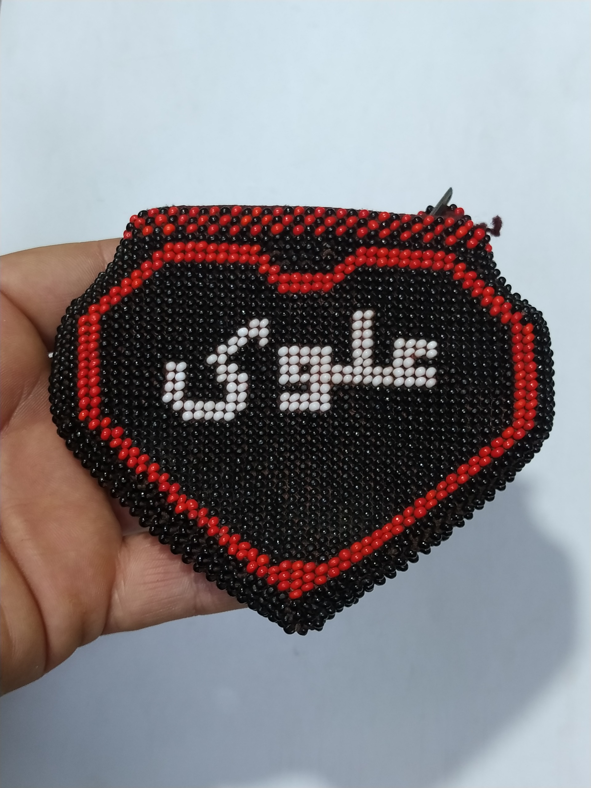 کیف پول قدیمی منجوق بافی هنر دست زندانبافت