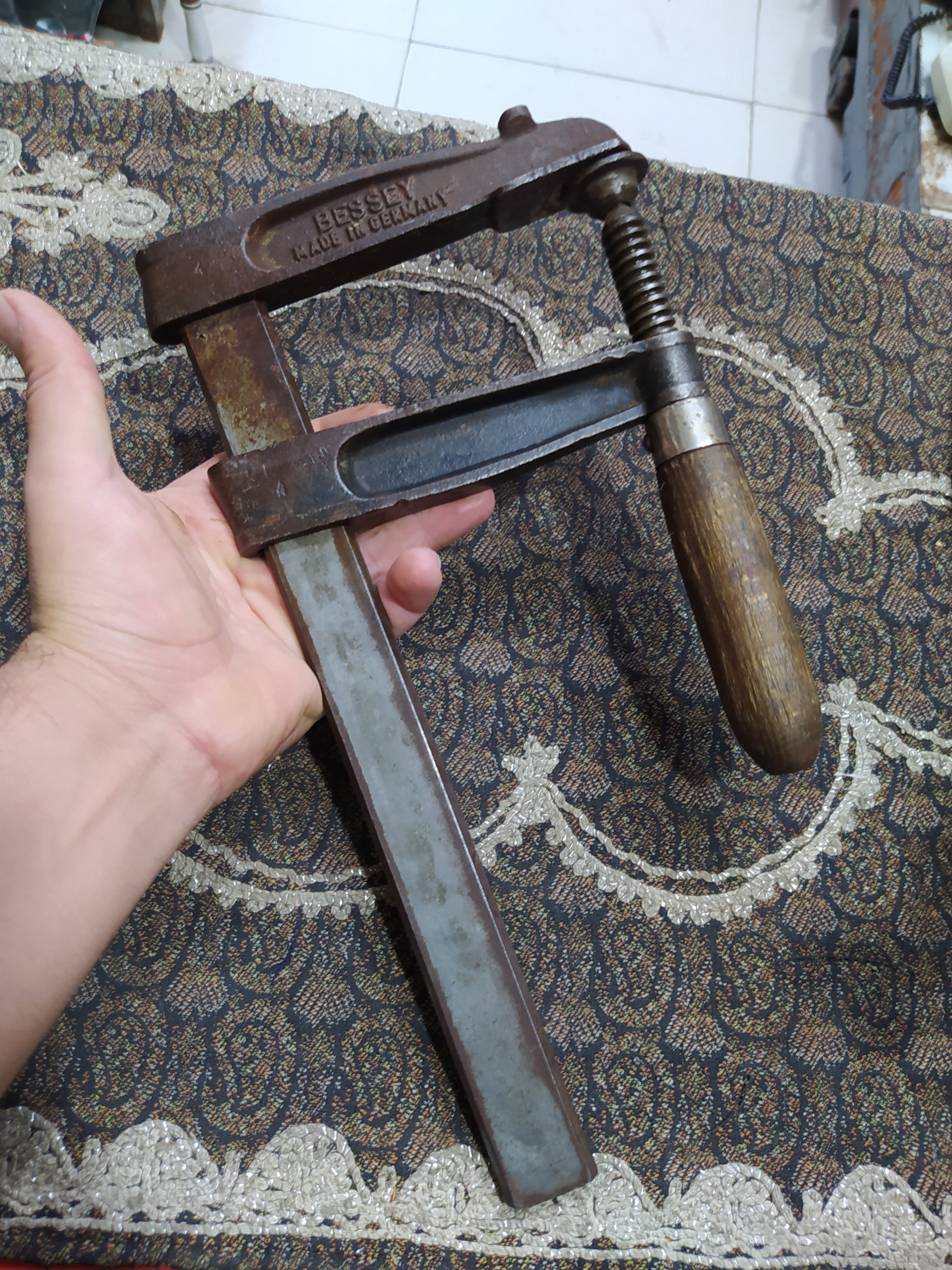 گیره نجاری فولادی قدیمی آلمانی BESSEY اصل