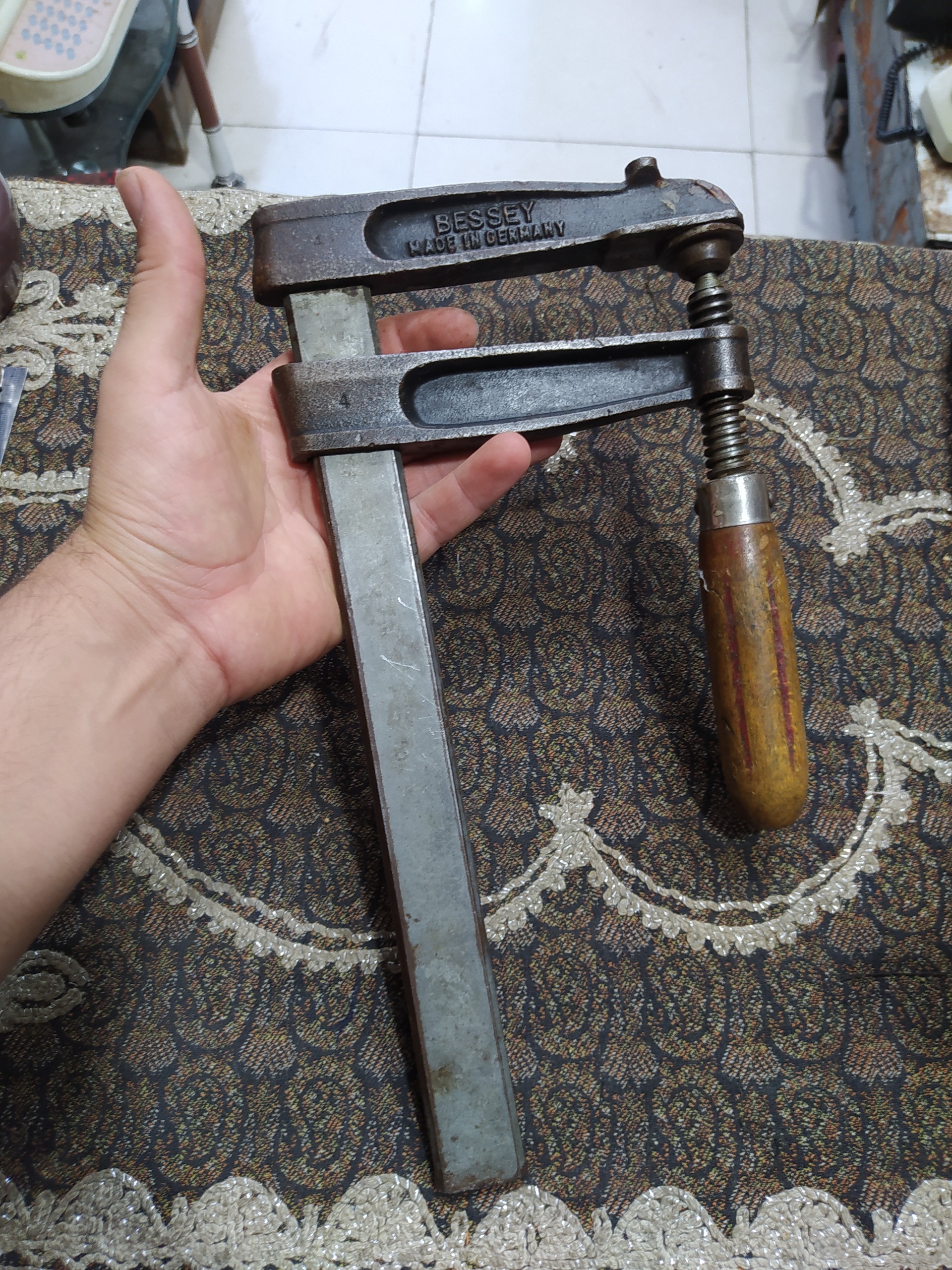 گیره نجاری قدیمی فولادی اصل BESSEY آلمان