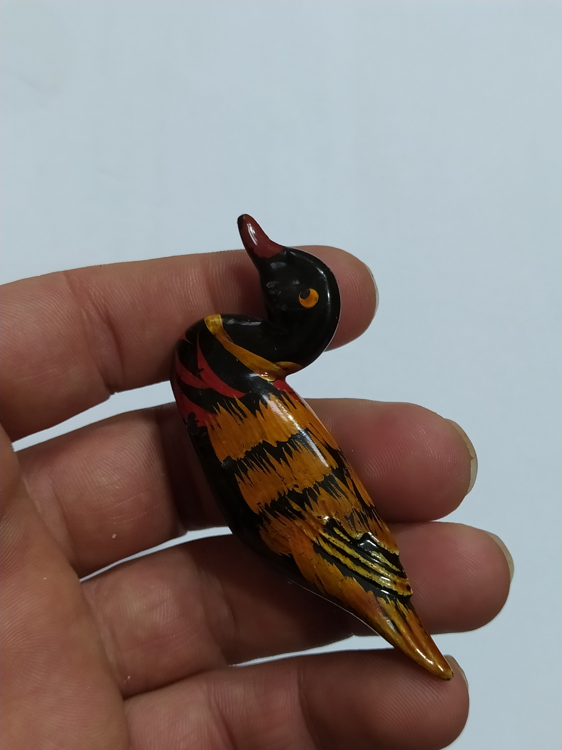 مجسمه کوچک چوبی اردک هنر دست